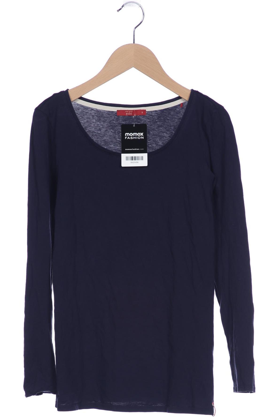 

edc by Esprit Damen Langarmshirt, marineblau, Gr. 36