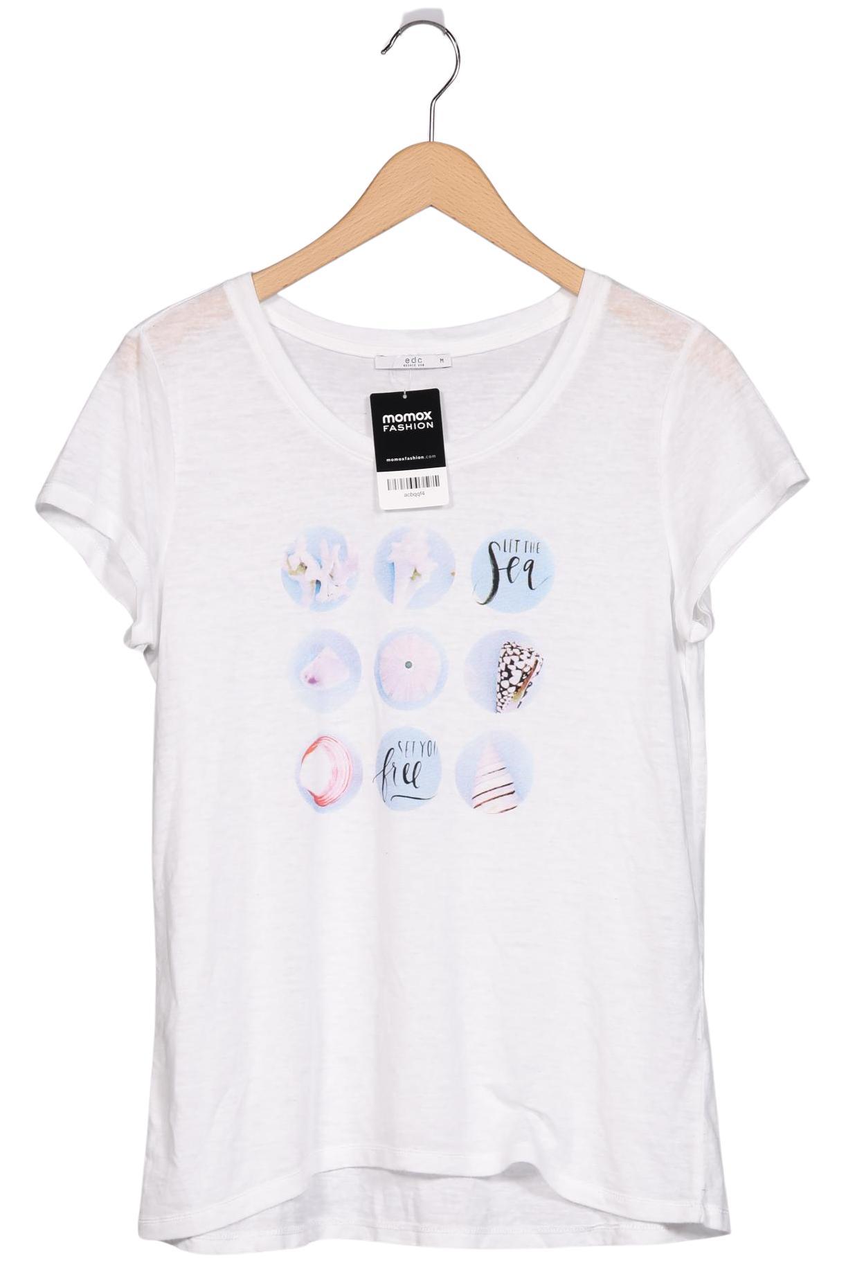 

edc by Esprit Damen T-Shirt, weiß, Gr. 38