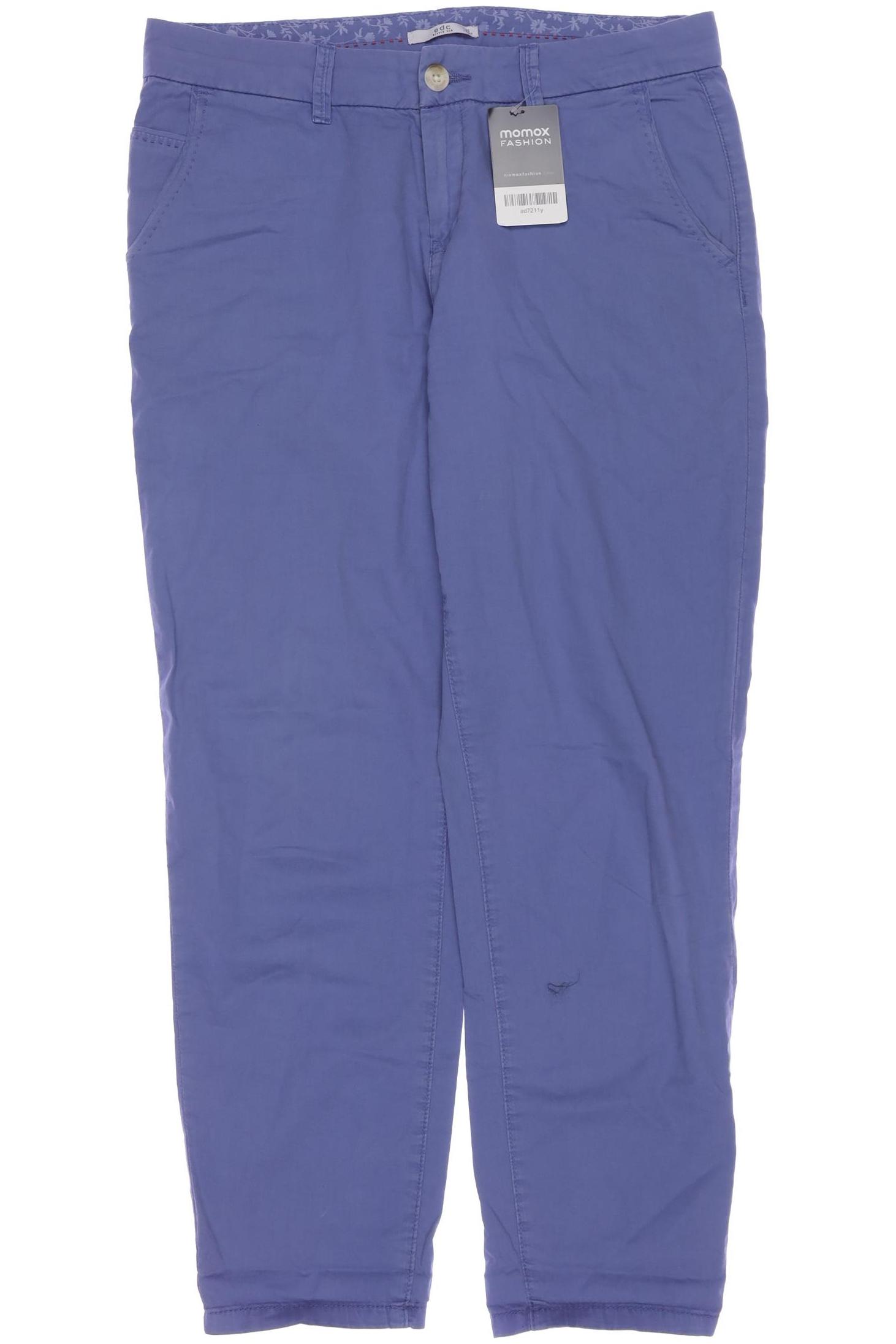 

edc by Esprit Damen Stoffhose, blau, Gr. 36