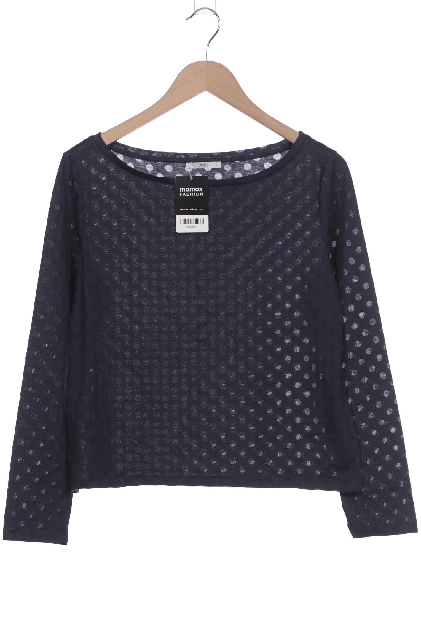 

edc by Esprit Damen Langarmshirt, marineblau, Gr. 42