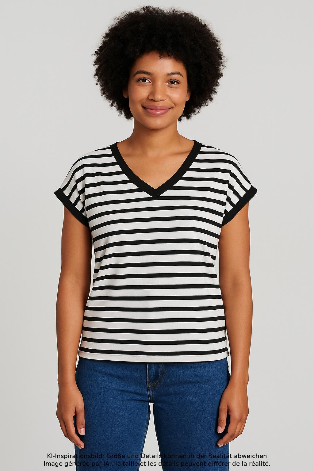 

edc by Esprit Damen T-Shirt, mehrfarbig, Gr. 42