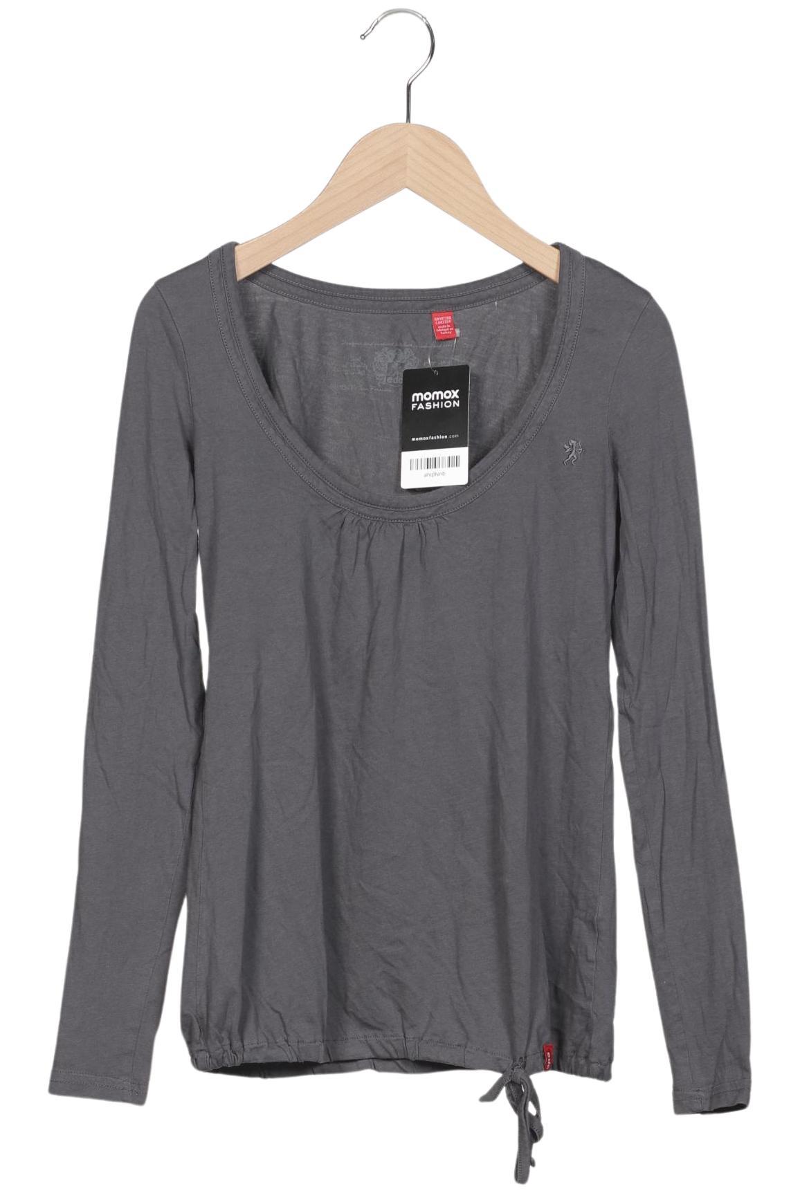 

edc by Esprit Damen Langarmshirt, grau, Gr. 32