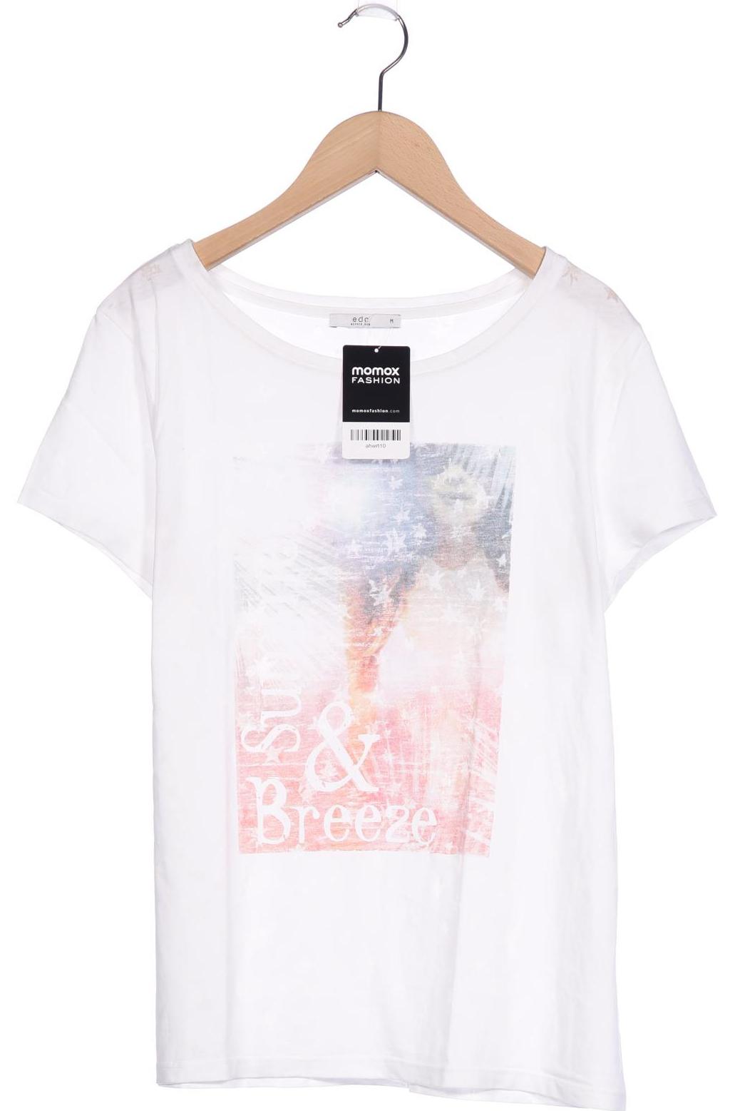 

edc by Esprit Damen T-Shirt, weiß, Gr. 38