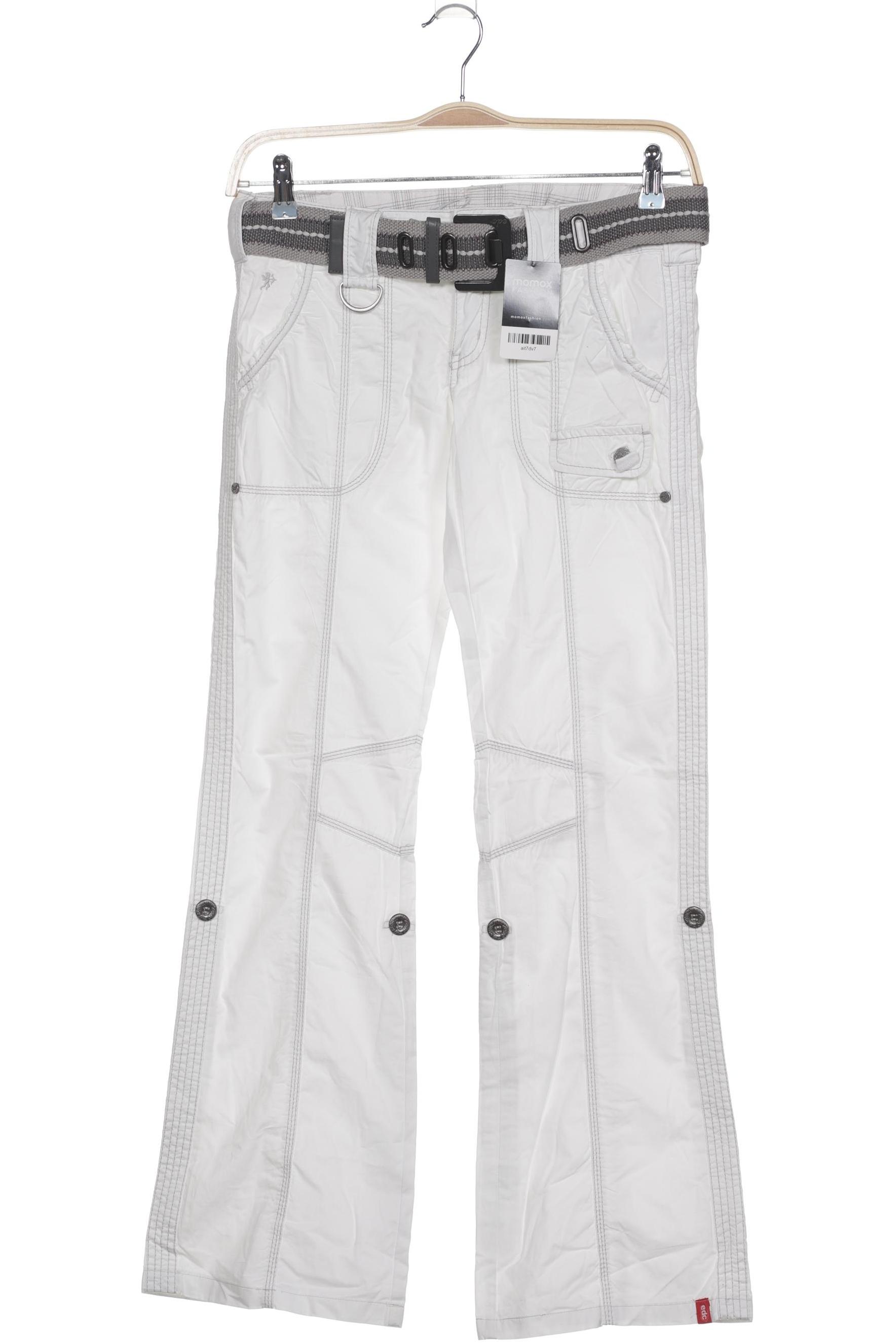 

edc by Esprit Damen Stoffhose, weiß, Gr. 36