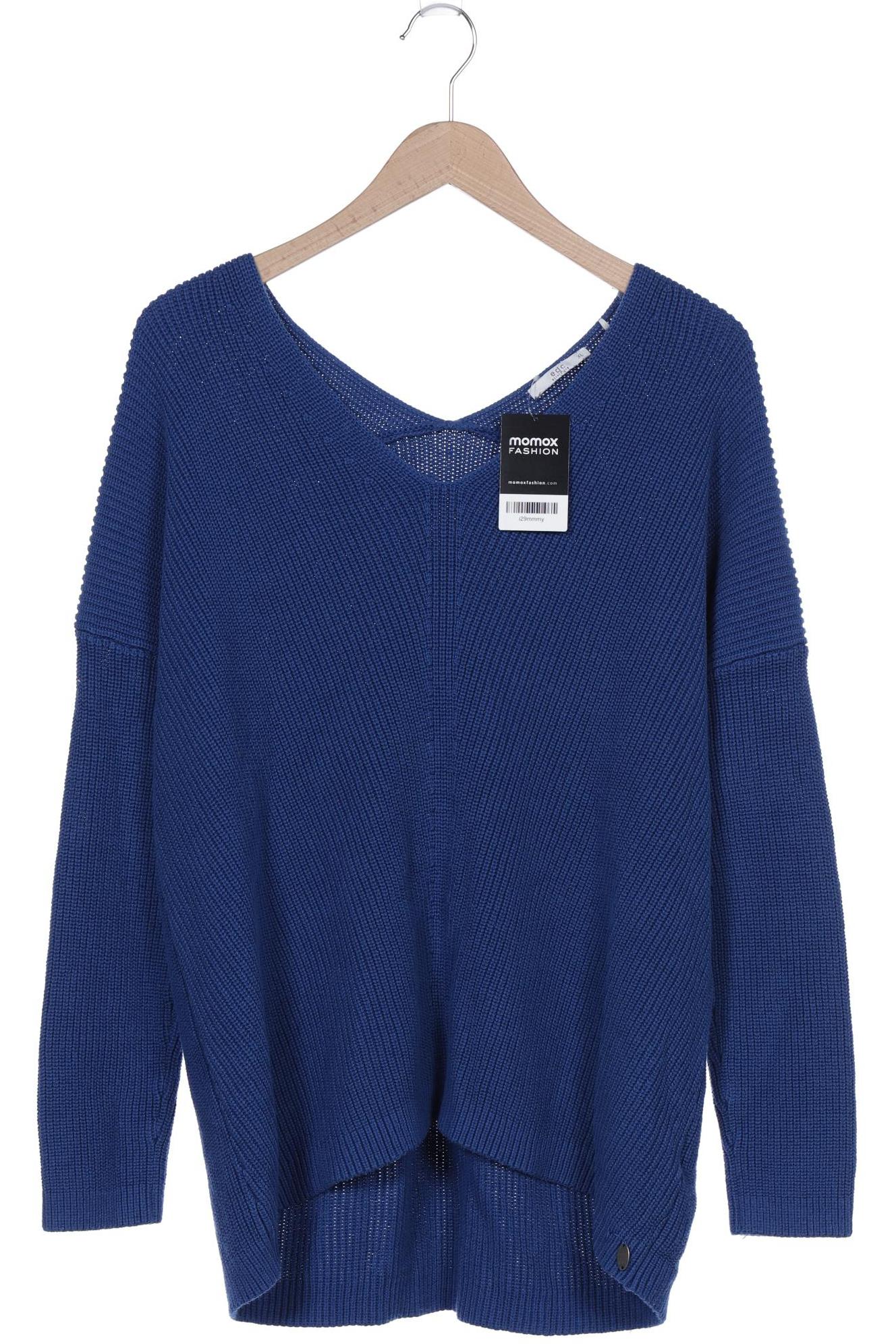

edc by Esprit Damen Pullover, blau, Gr. 44