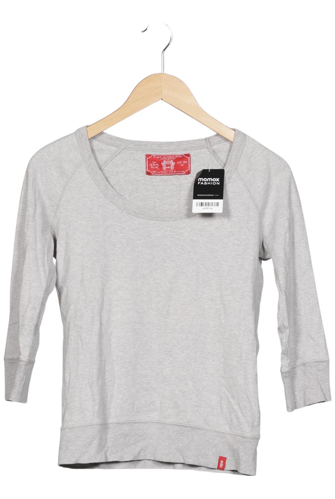 

edc by Esprit Damen Langarmshirt, grau, Gr. 38