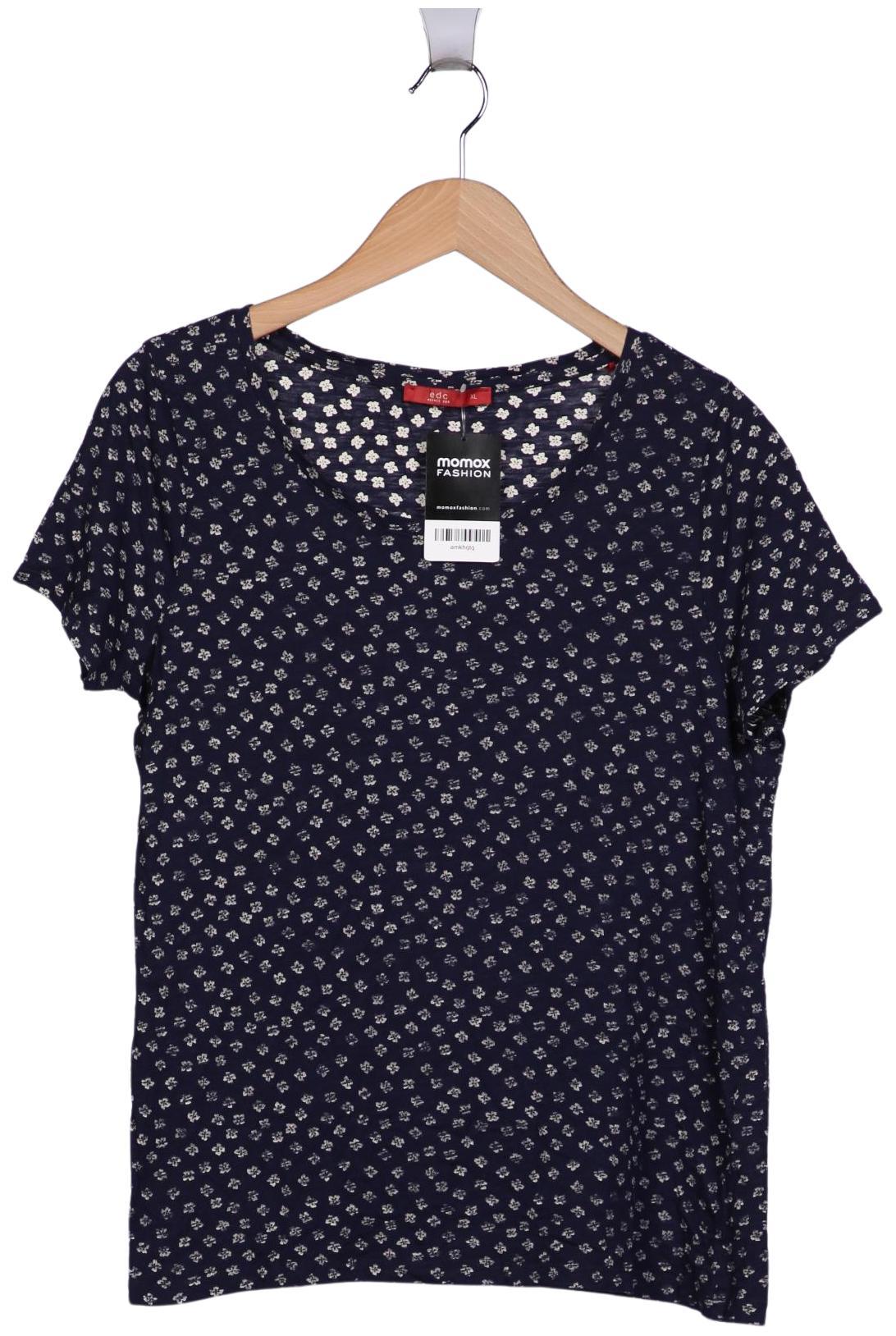 

edc by Esprit Damen T-Shirt, marineblau, Gr. 44