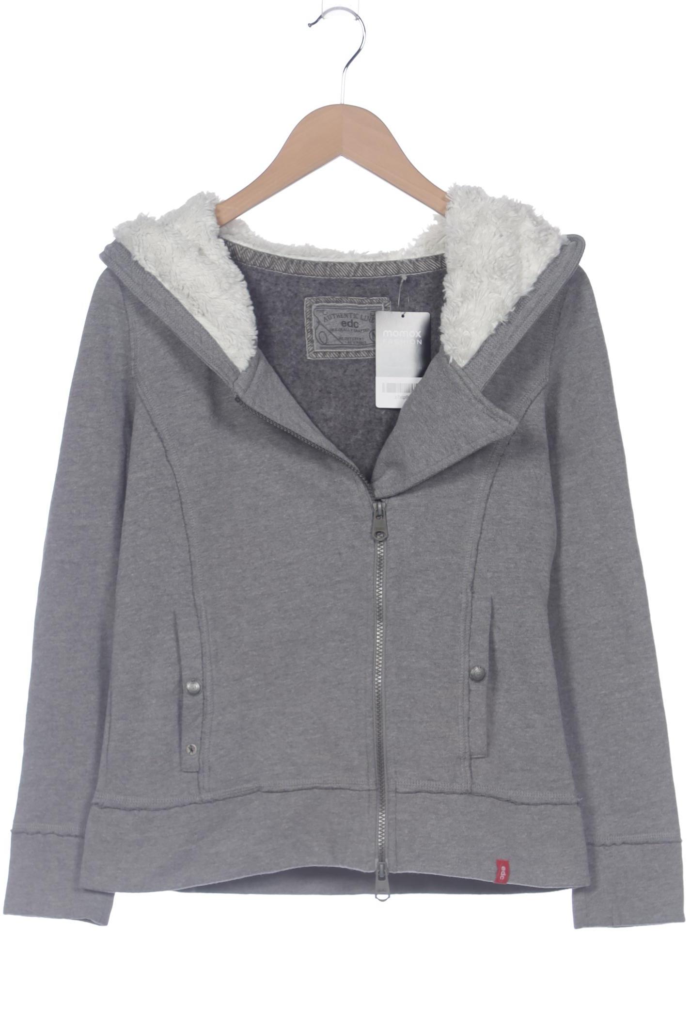 

edc by Esprit Damen Kapuzenpullover, grau, Gr. 38