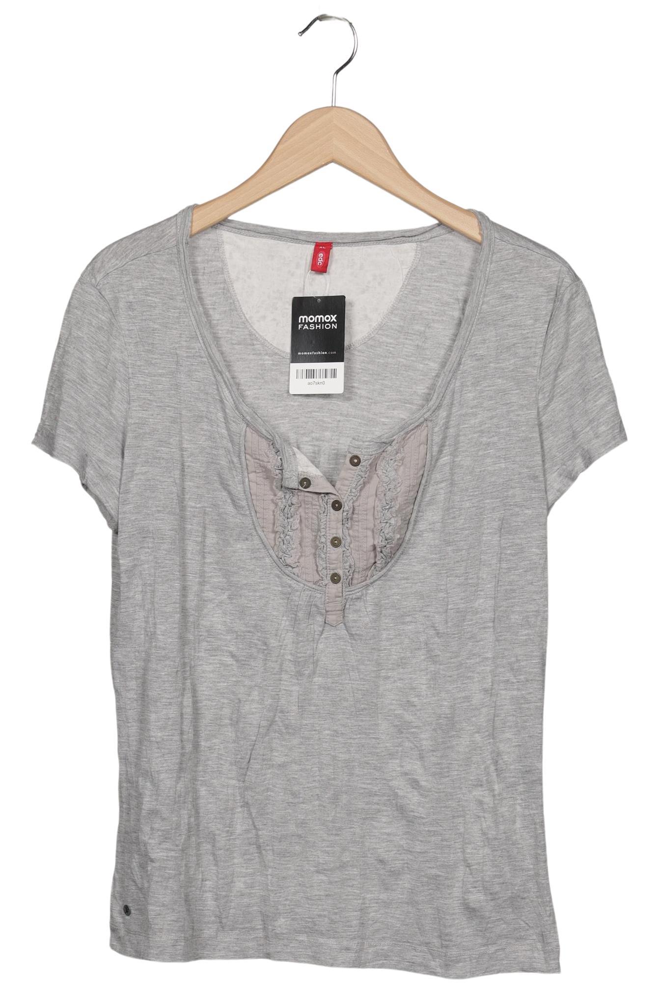 

edc by Esprit Damen T-Shirt, grau, Gr. 44