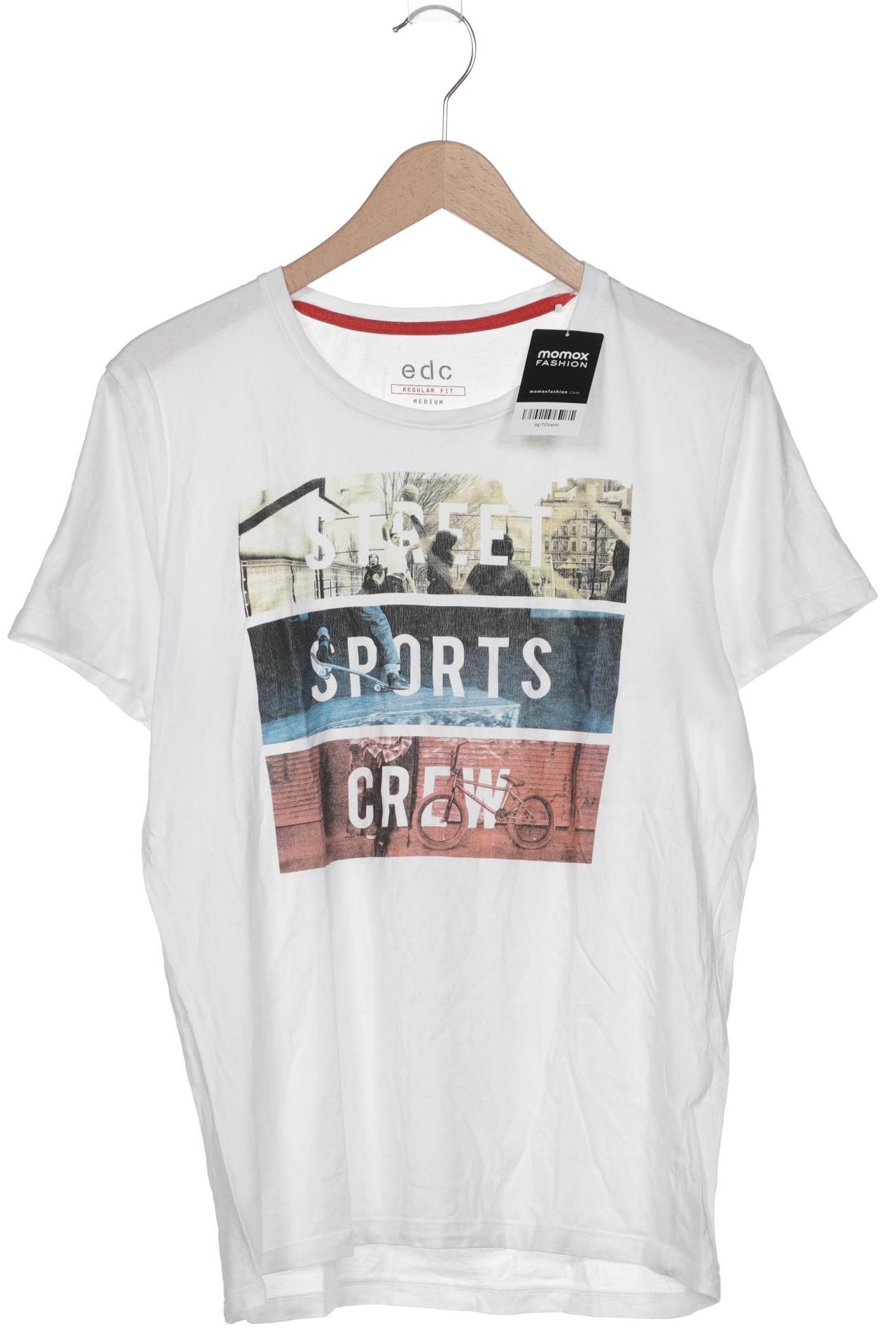 

edc by Esprit Damen T-Shirt, weiß, Gr. 38