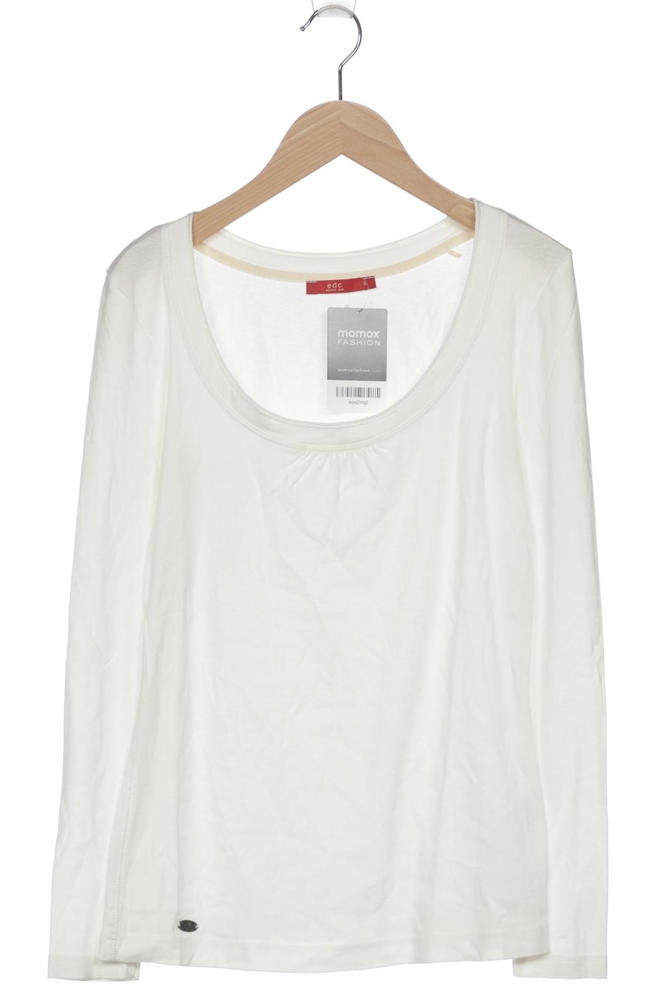 

edc by Esprit Damen Langarmshirt, cremeweiß, Gr. 36
