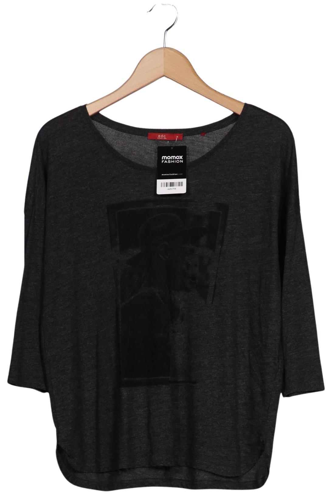 

edc by Esprit Damen Langarmshirt, grau, Gr. 38