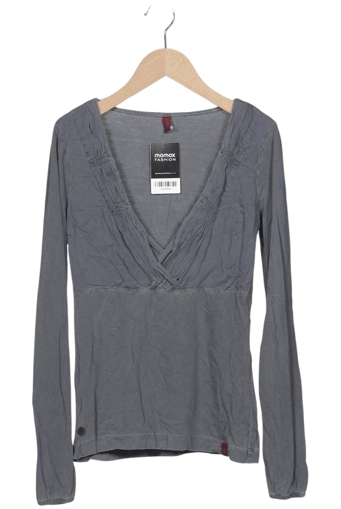 

edc by Esprit Damen Langarmshirt, grau, Gr. 34