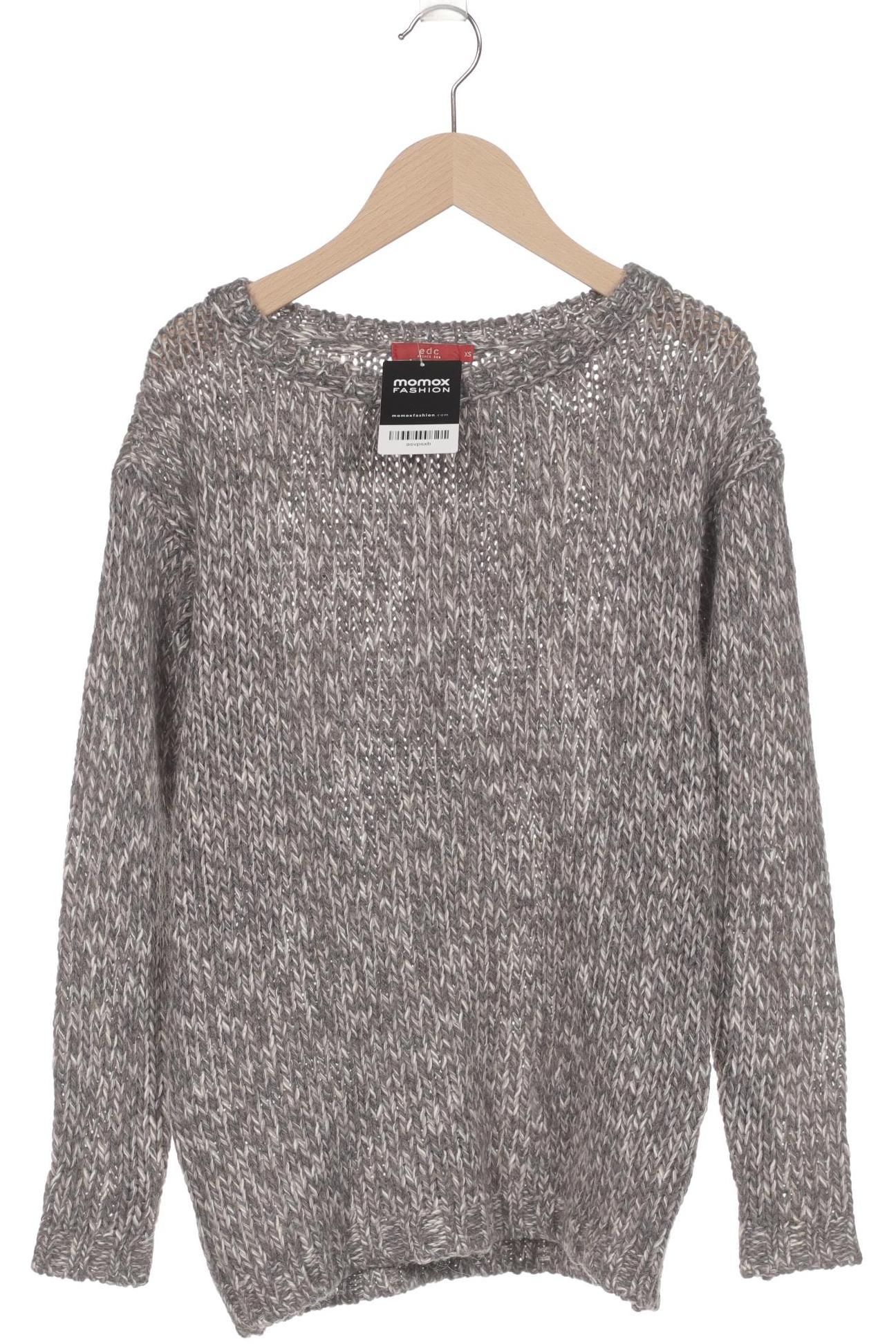 

edc by Esprit Damen Pullover, grau, Gr. 34