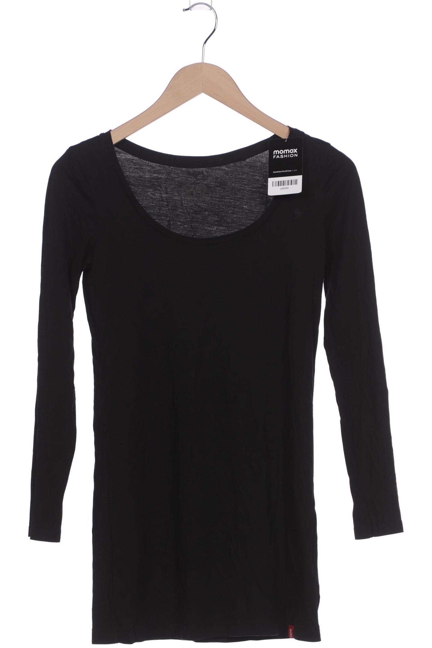 

edc by Esprit Damen Langarmshirt, schwarz, Gr. 38