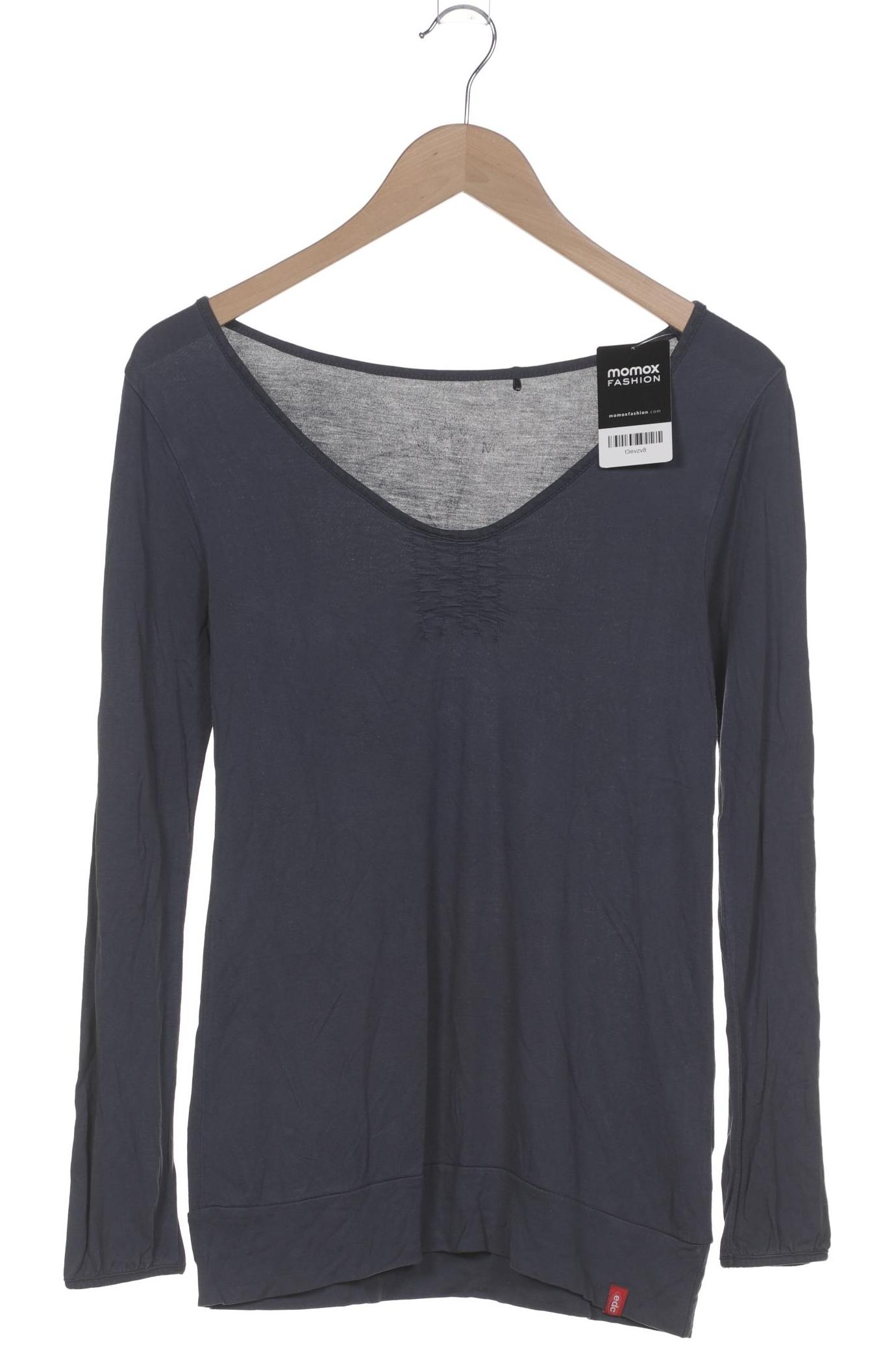 

edc by Esprit Damen Langarmshirt, marineblau, Gr. 38