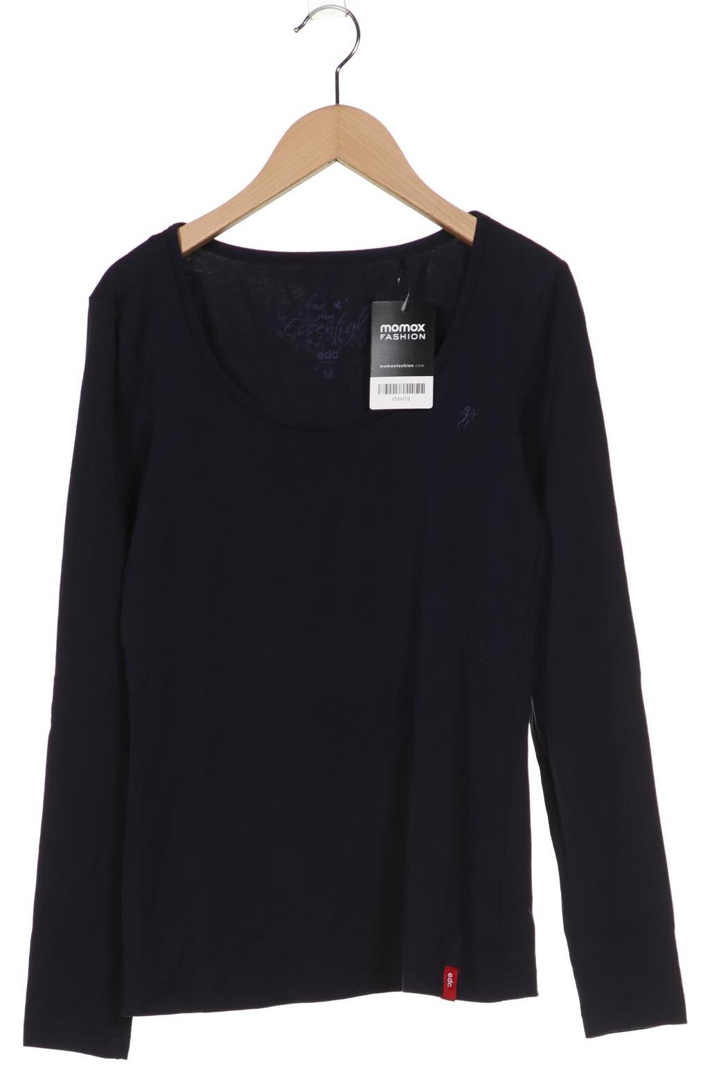 

edc by Esprit Damen Langarmshirt, marineblau, Gr. 38