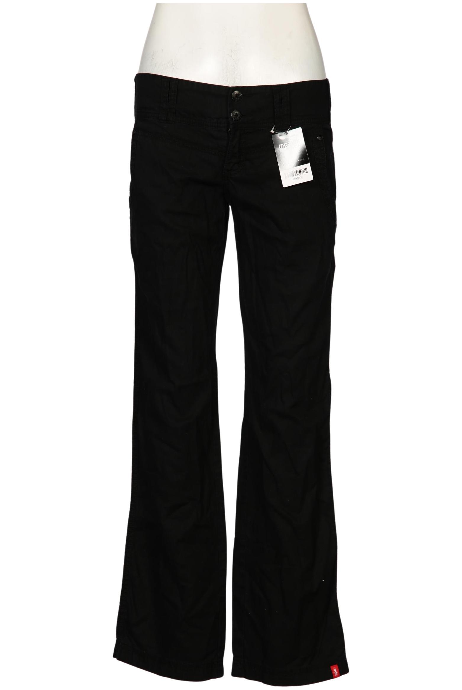 

edc by Esprit Damen Stoffhose, schwarz, Gr. 38