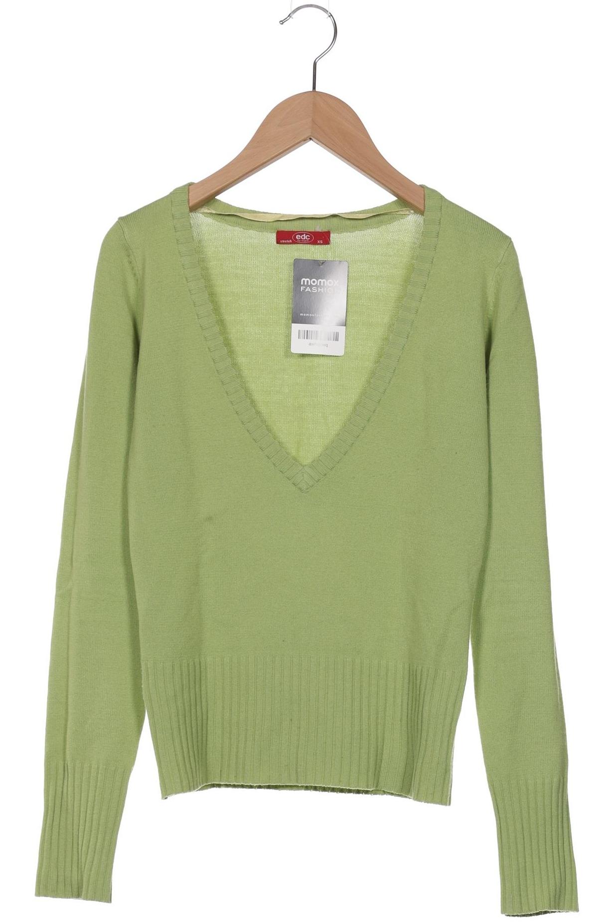 

edc by Esprit Damen Pullover, grün, Gr. 34