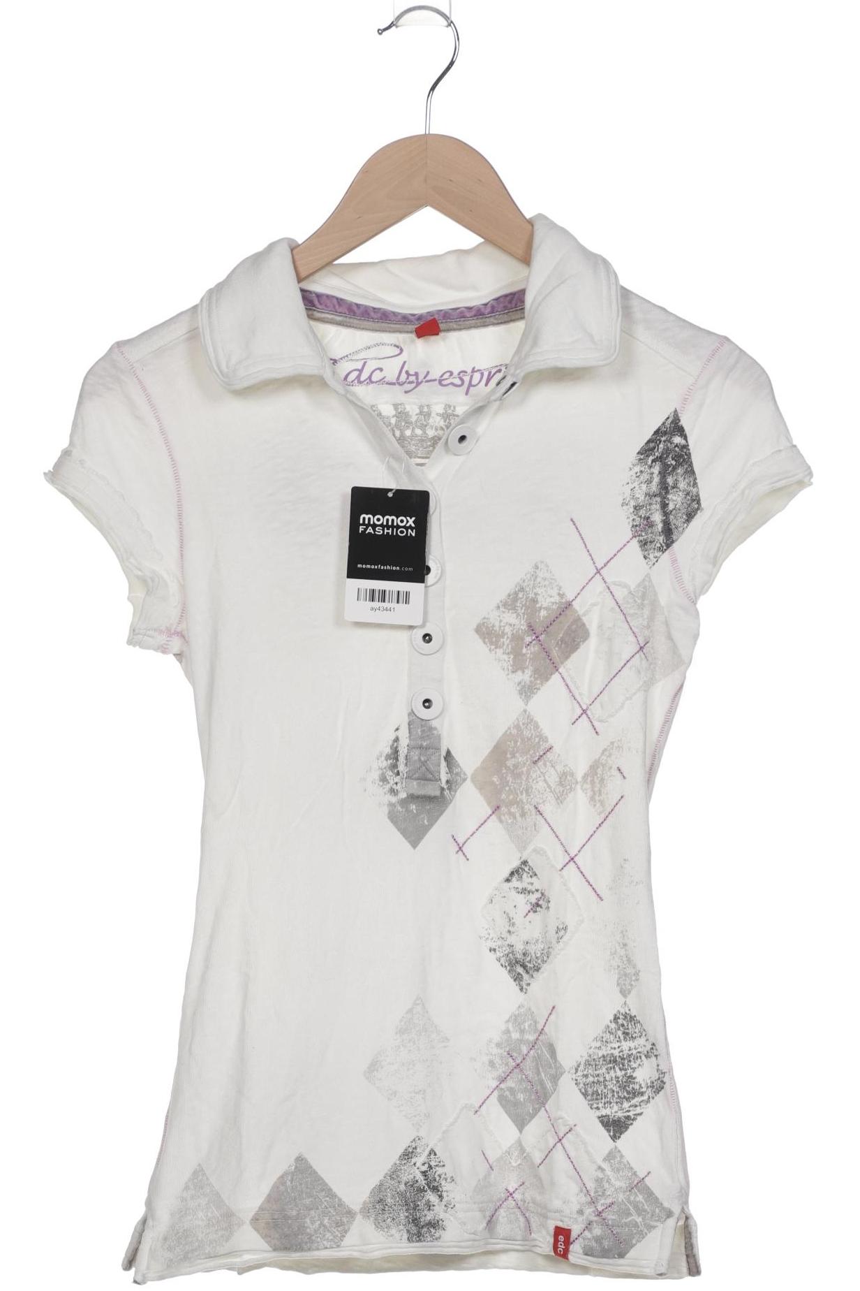 

edc by Esprit Damen Poloshirt, weiß, Gr. 36