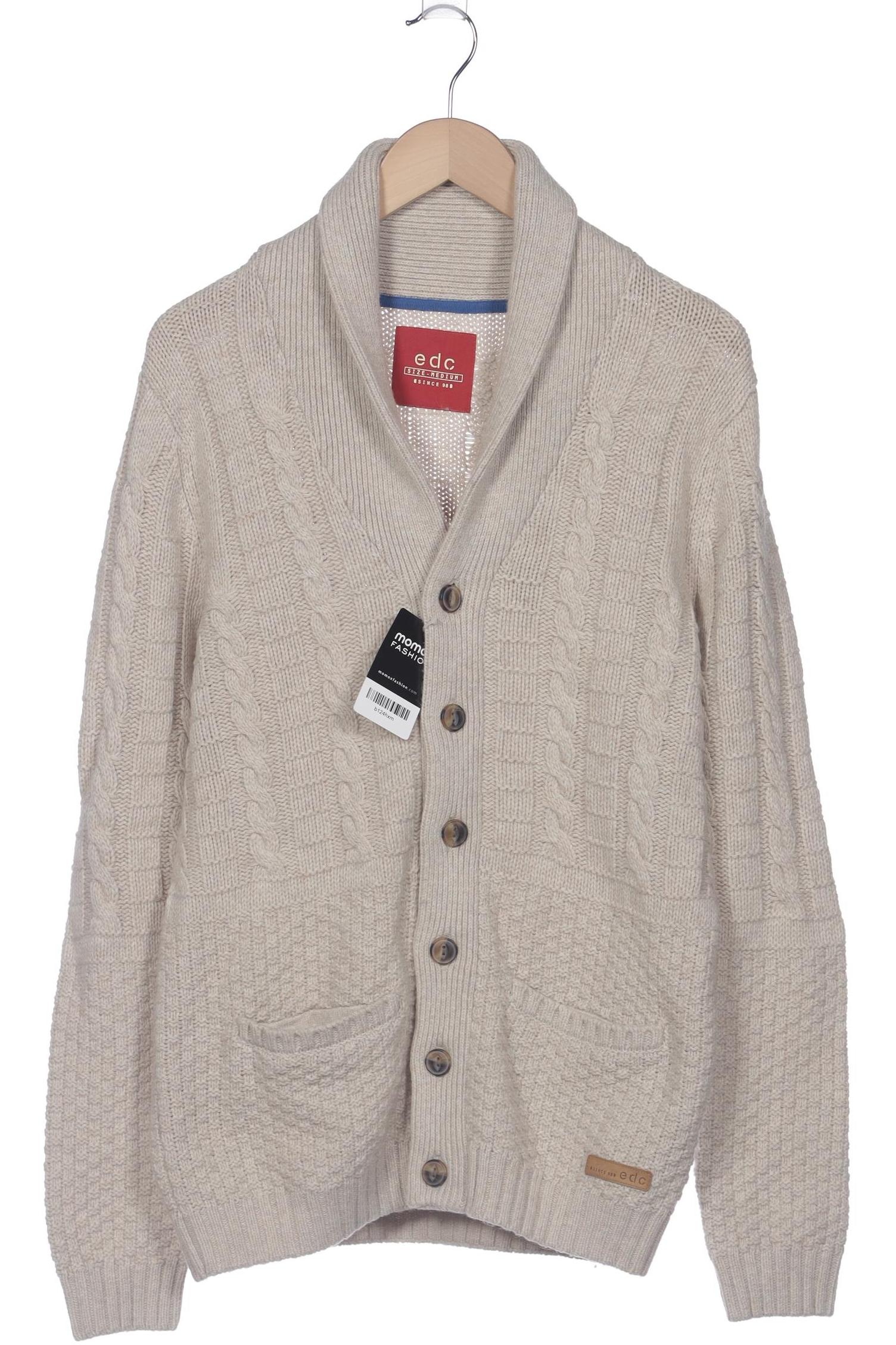 

edc by Esprit Herren Strickjacke, beige, Gr. 48