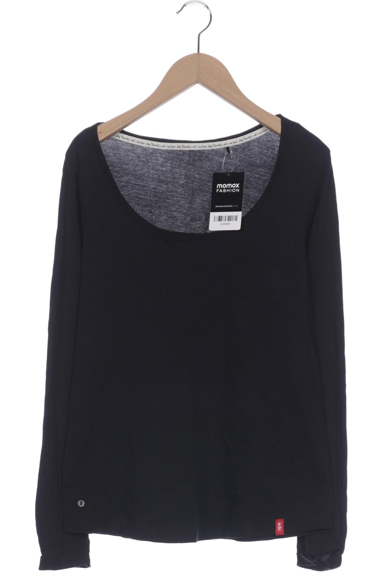 

edc by Esprit Damen Langarmshirt, schwarz, Gr. 42