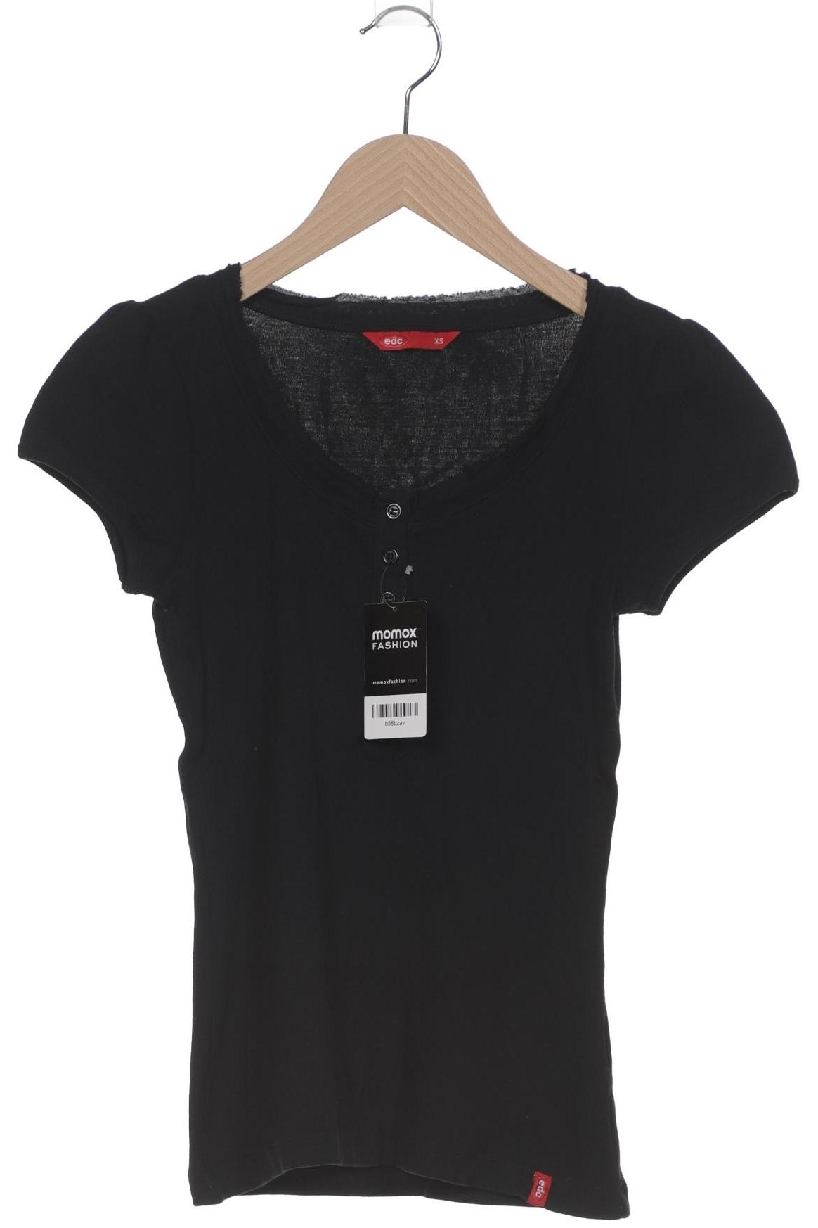 

edc by Esprit Damen T-Shirt, schwarz, Gr. 34