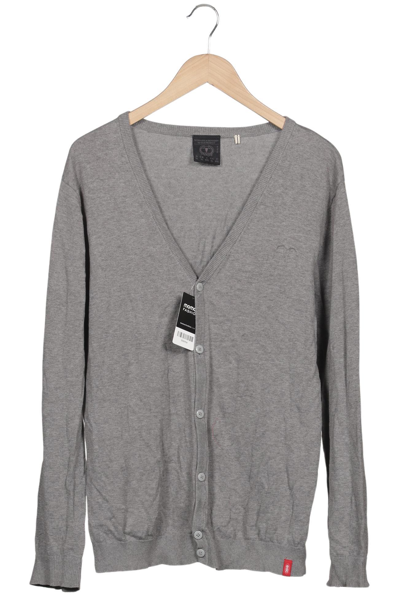 

edc by Esprit Herren Strickjacke, grau, Gr. 54