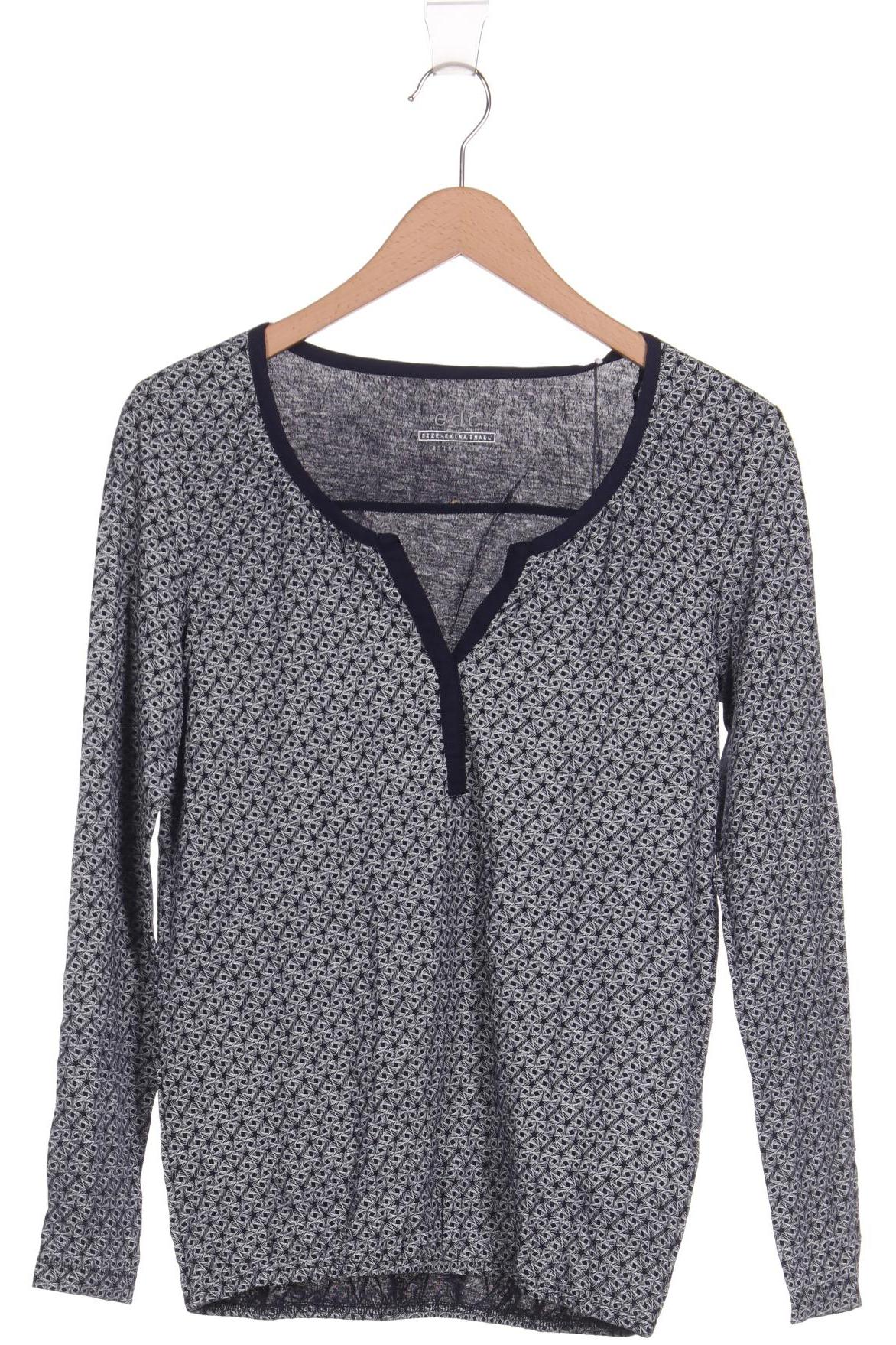 

edc by Esprit Damen Langarmshirt, marineblau, Gr. 34