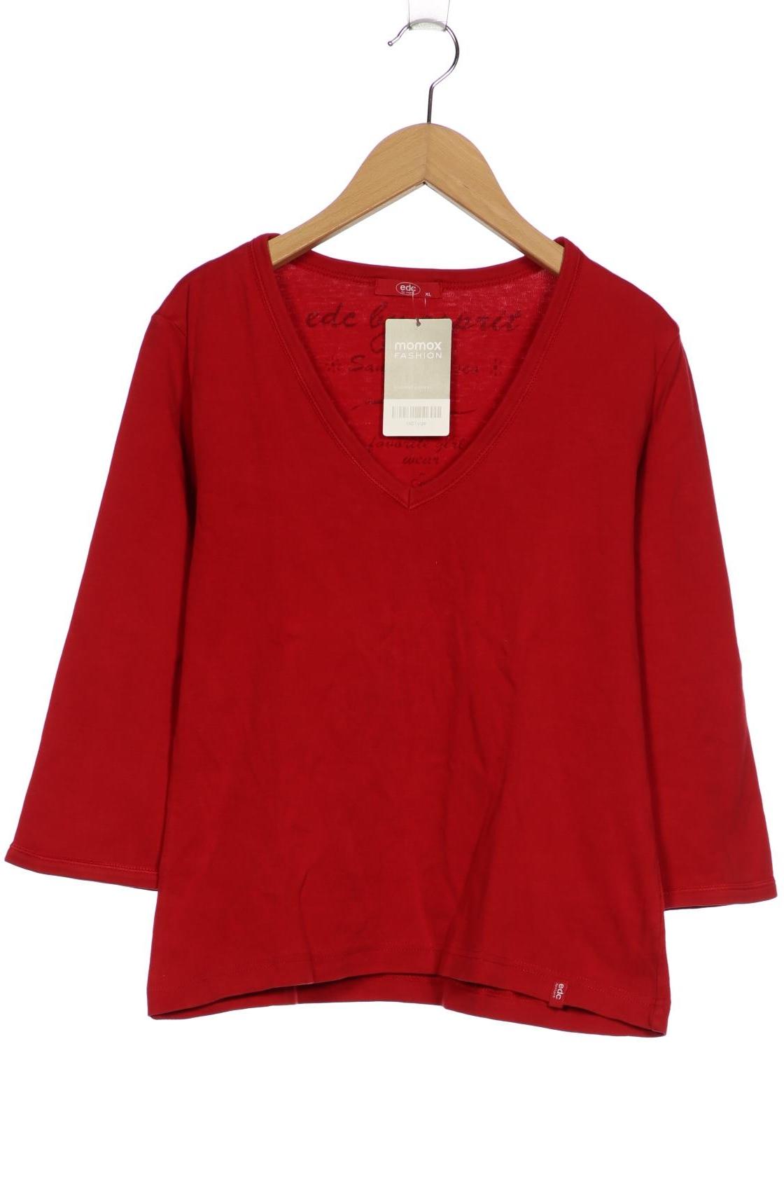 

edc by Esprit Damen Langarmshirt, rot, Gr. 44