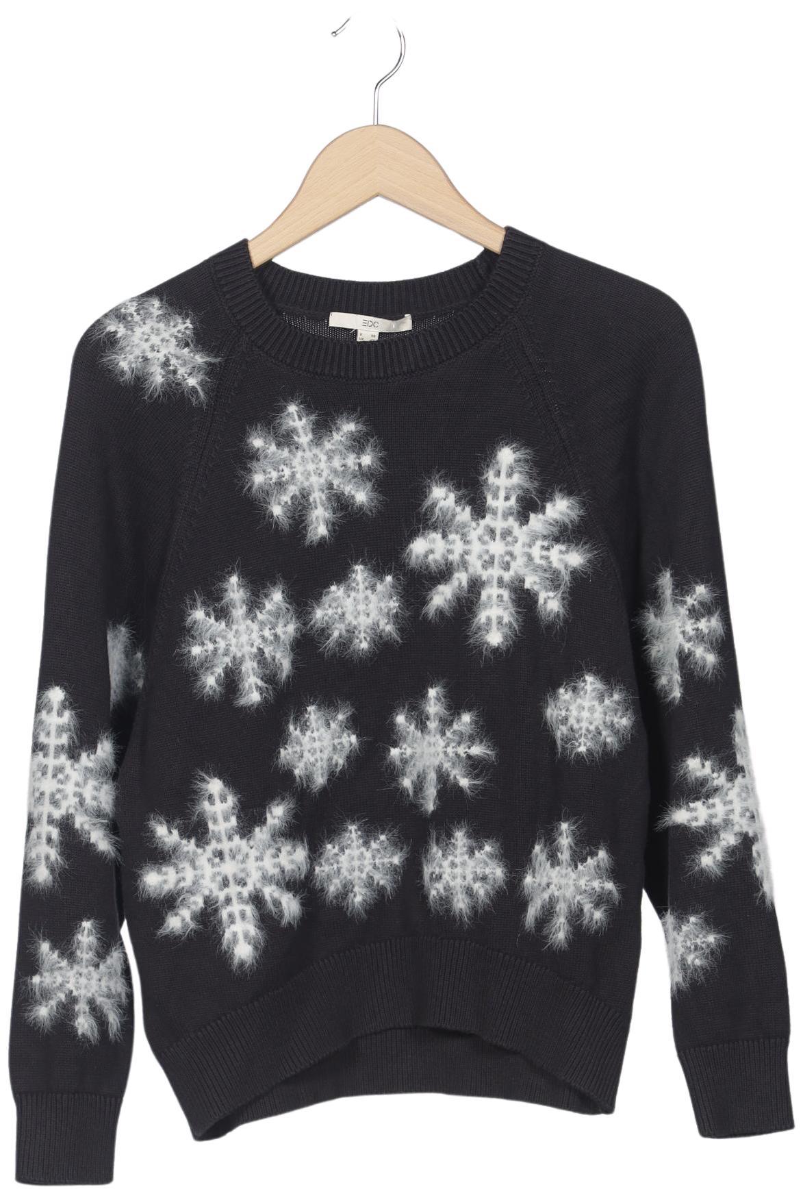 

edc by Esprit Damen Pullover, schwarz, Gr. 34