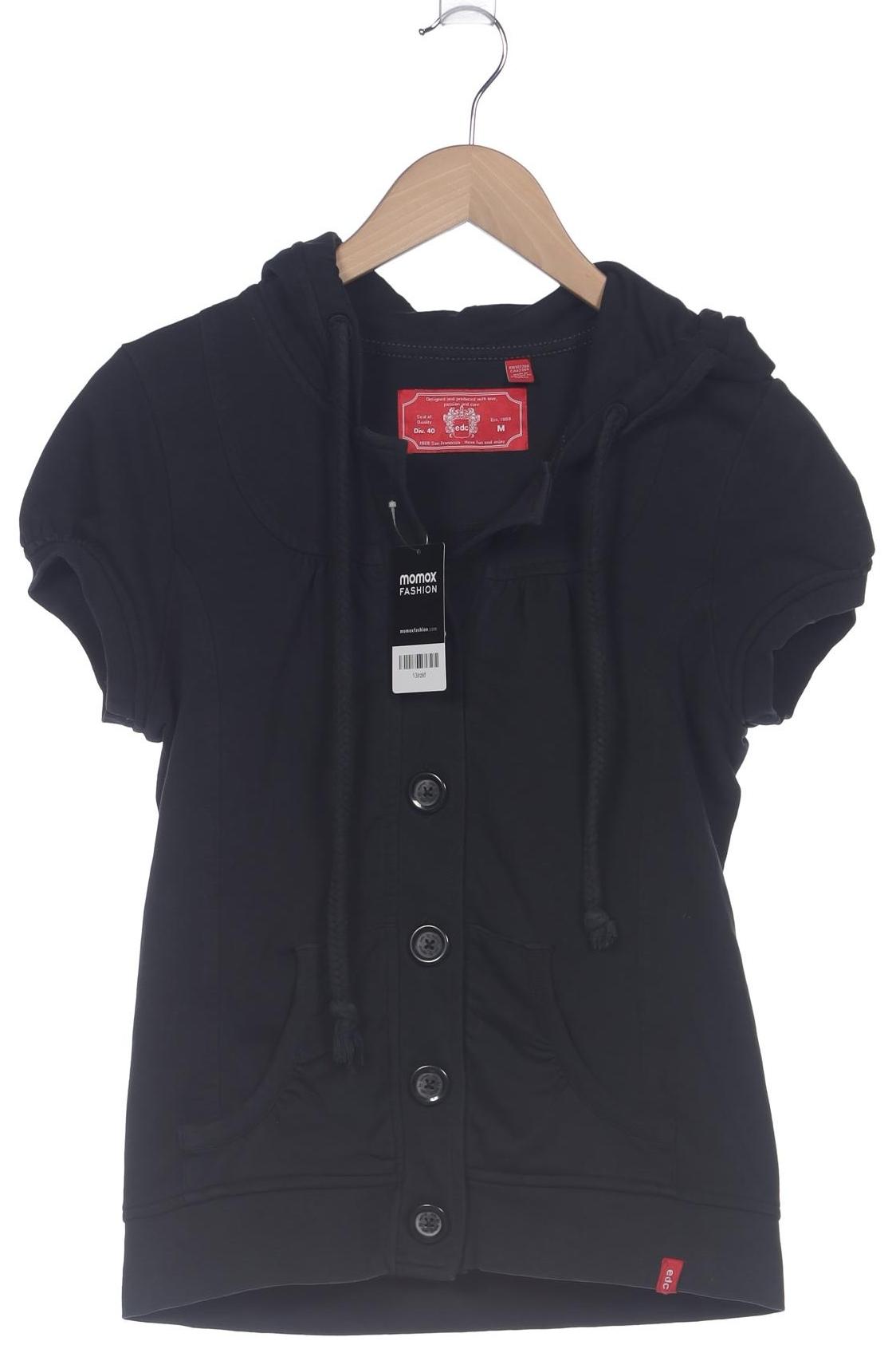 

edc by Esprit Damen Kapuzenpullover, schwarz, Gr. 38