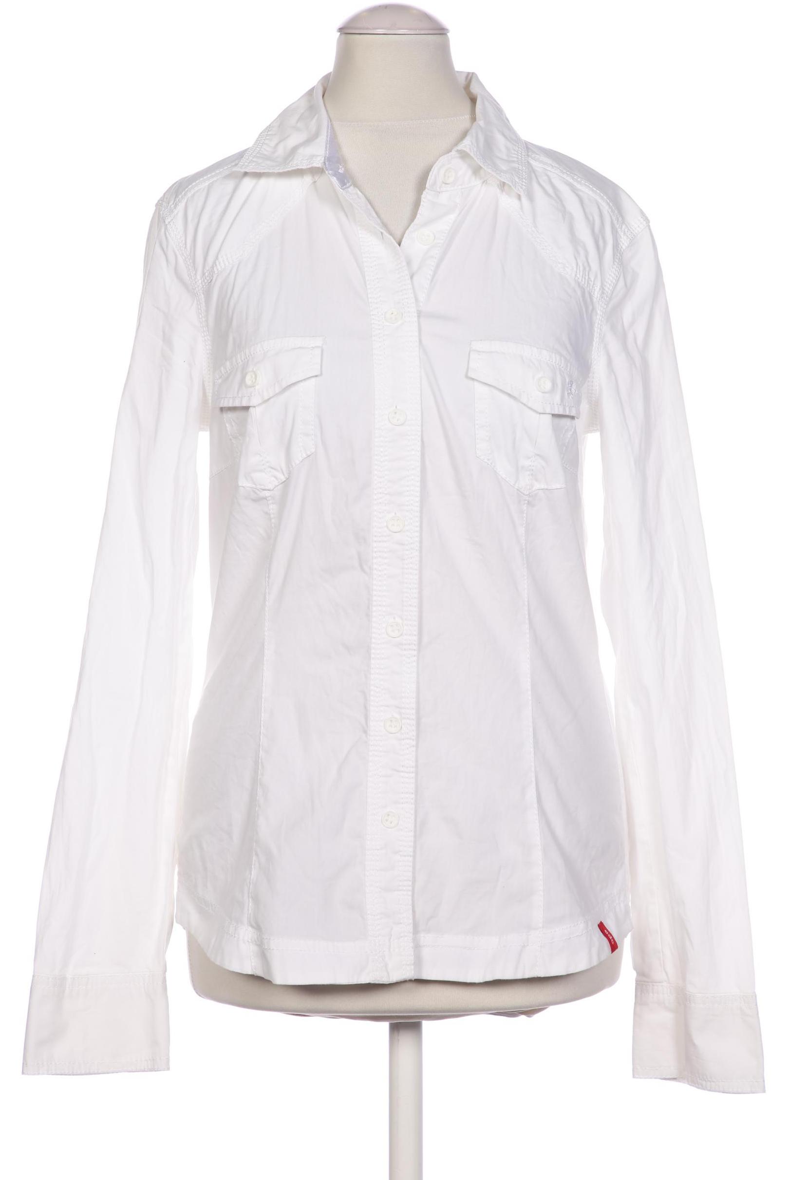 

edc by Esprit Damen Bluse, weiß, Gr. 34