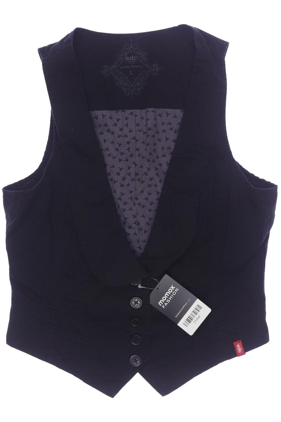 

edc by Esprit Damen Weste, schwarz, Gr. 42