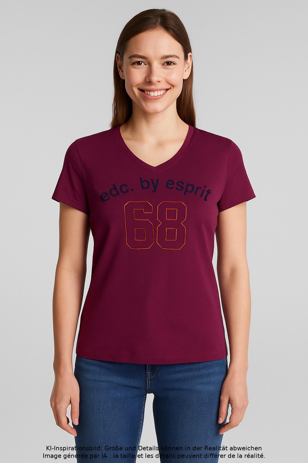 

edc by Esprit Damen T-Shirt, flieder, Gr. 42