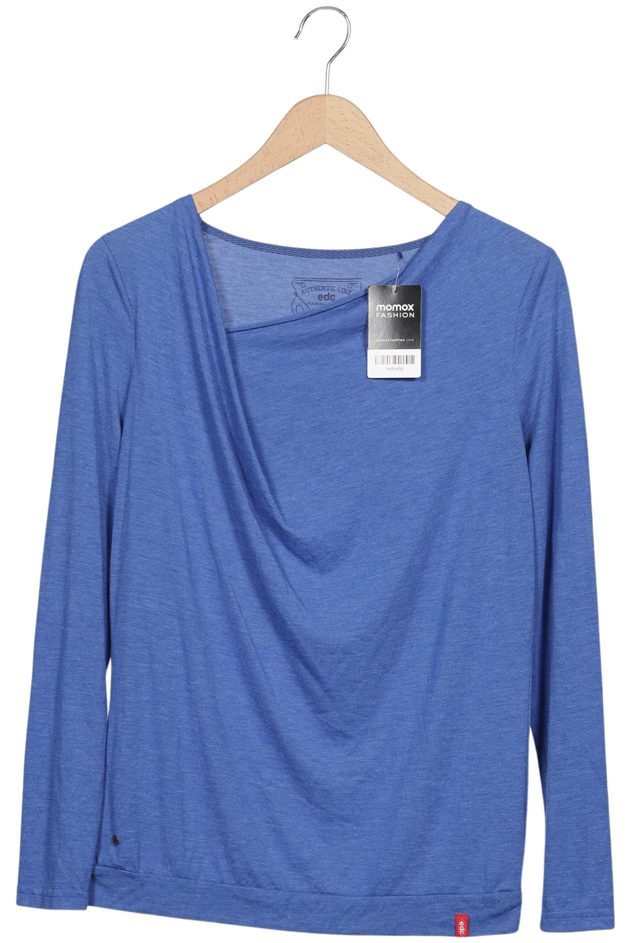 

edc by Esprit Damen Langarmshirt, blau, Gr. 36