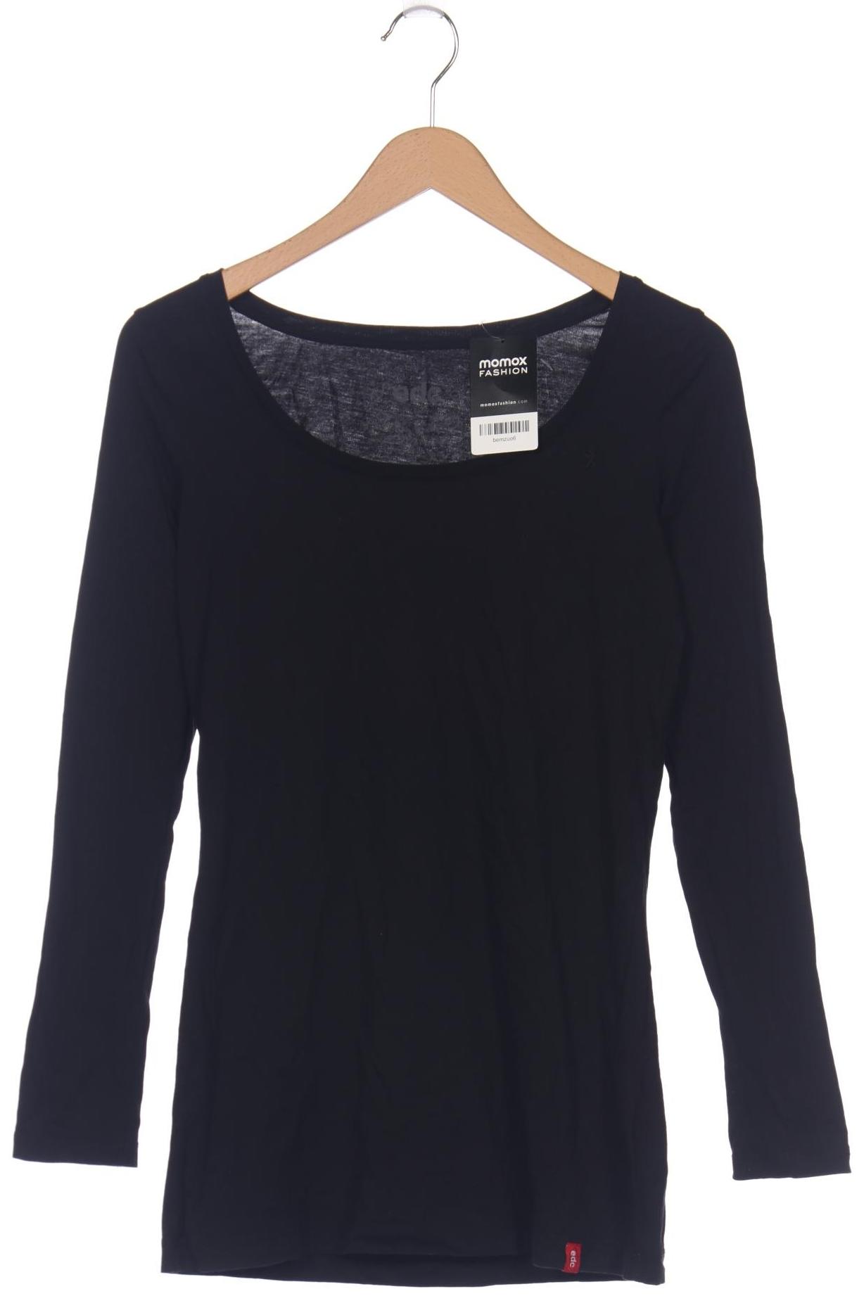 

edc by Esprit Damen Langarmshirt, schwarz, Gr. 42
