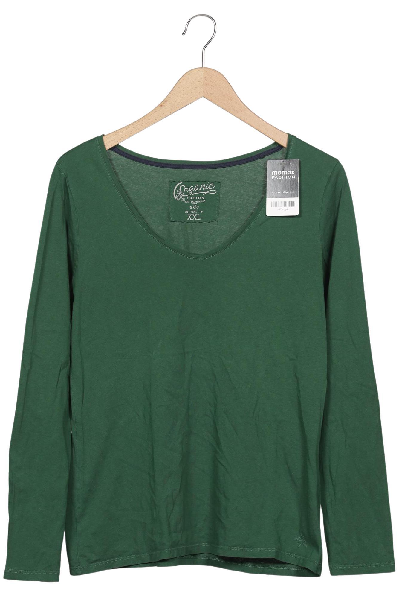 

edc by Esprit Damen Langarmshirt, grün, Gr. 46