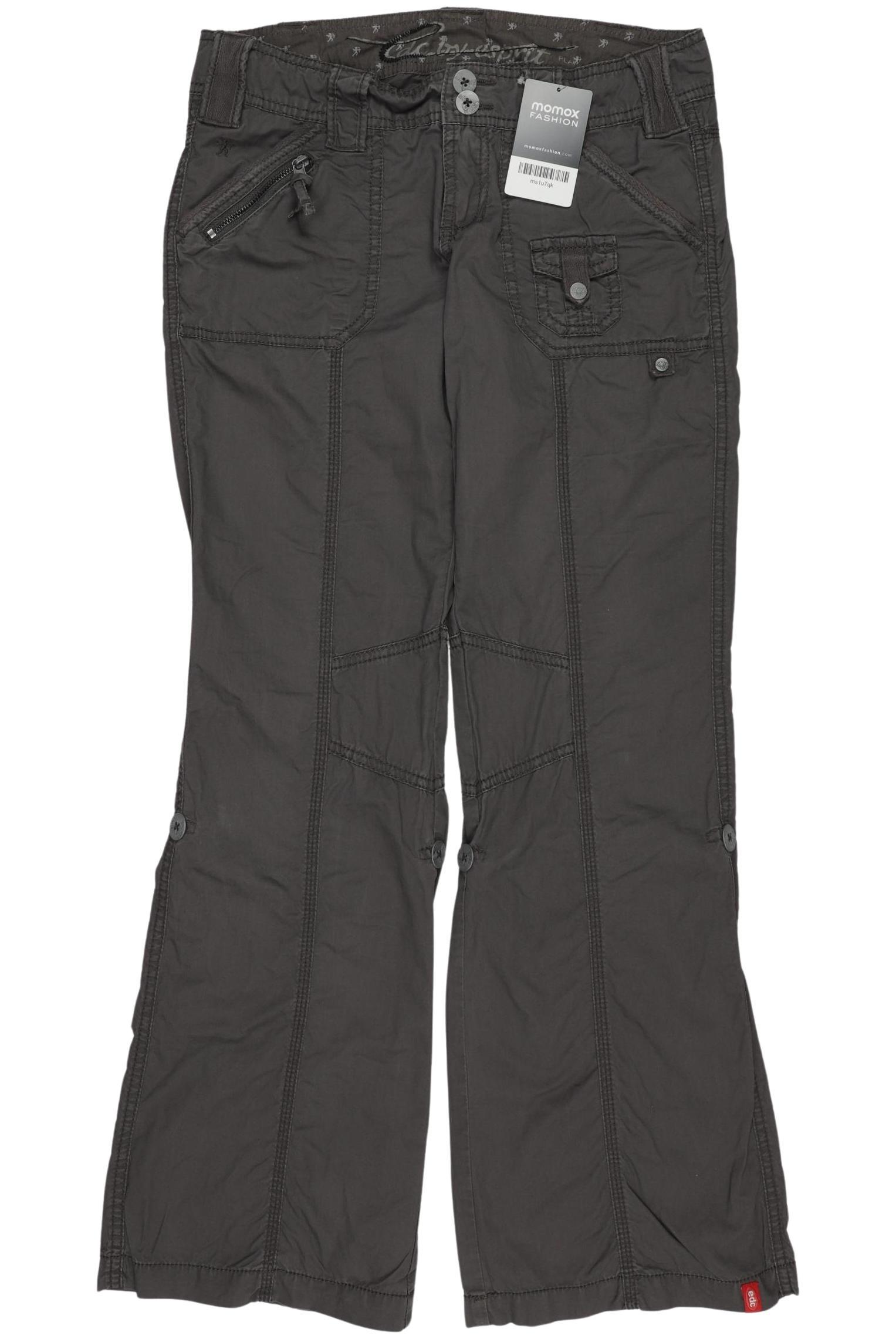 

edc by Esprit Damen Stoffhose, grau, Gr. 34