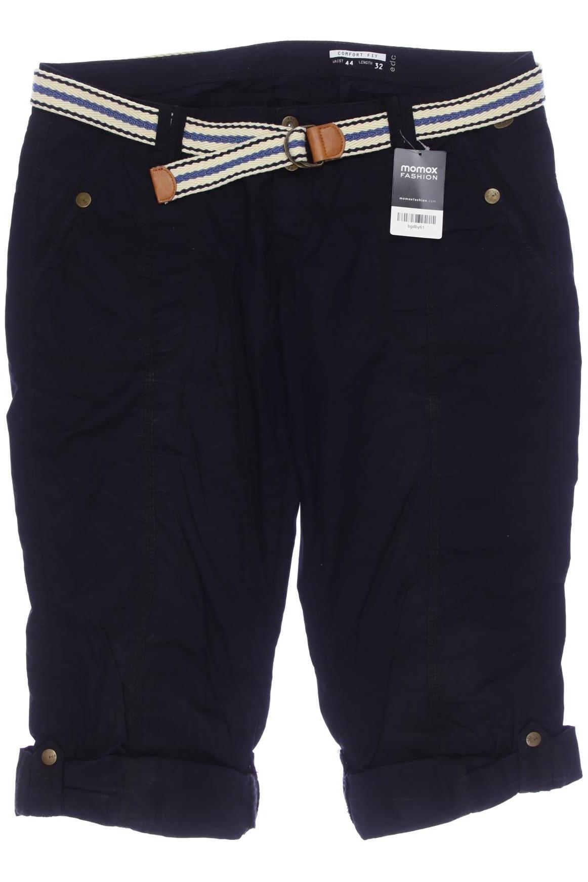 

edc by Esprit Damen Stoffhose, marineblau, Gr. 44