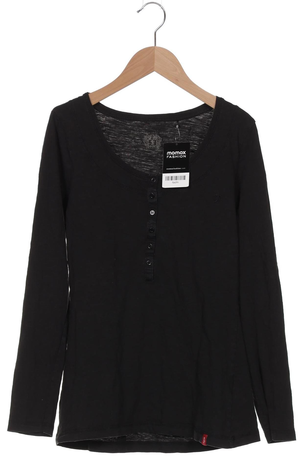 

edc by Esprit Damen Langarmshirt, schwarz, Gr. 42