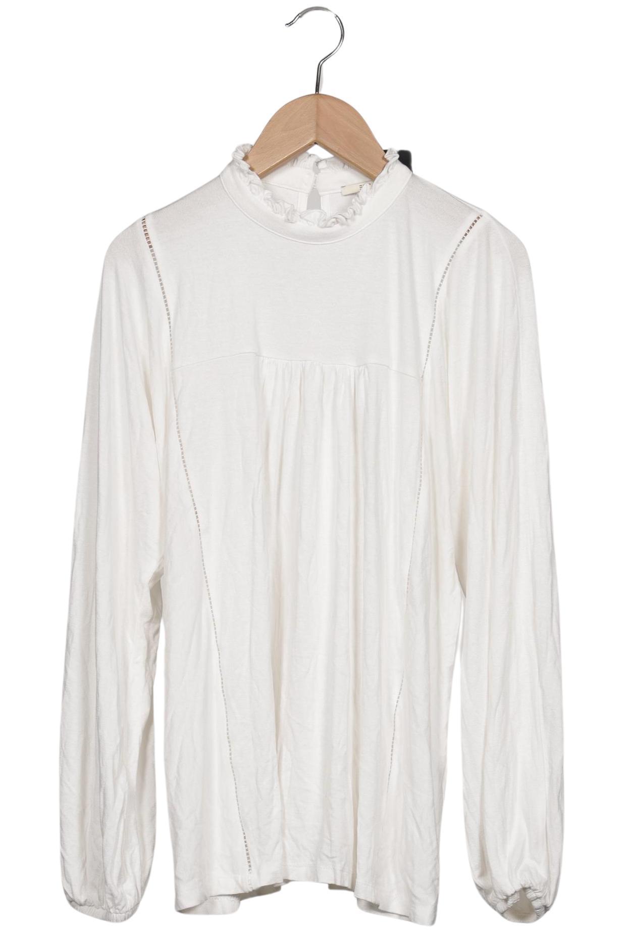 

edc by Esprit Damen Langarmshirt, weiß, Gr. 38