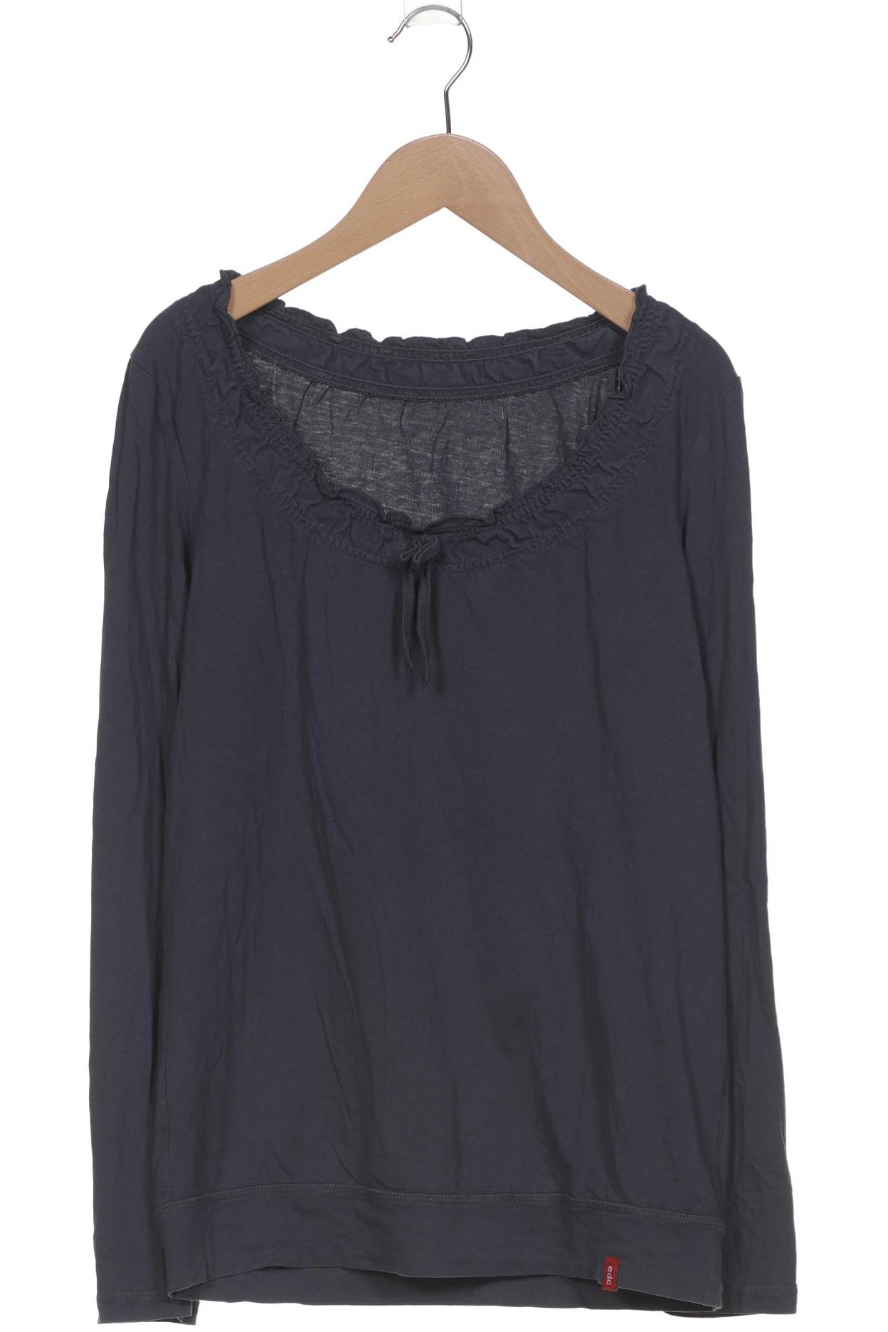 

edc by Esprit Damen Langarmshirt, marineblau, Gr. 38
