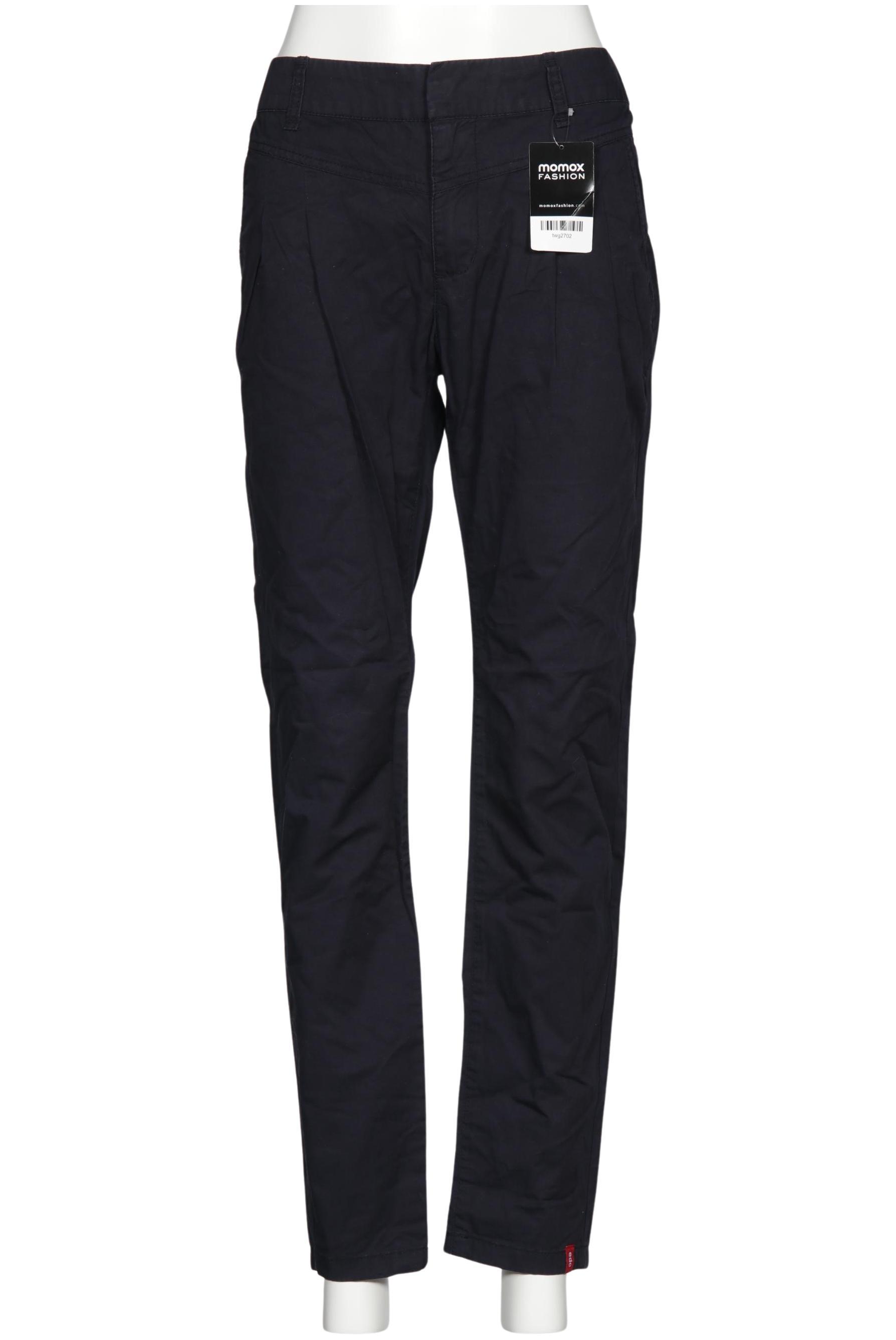 

edc by Esprit Damen Stoffhose, marineblau, Gr. 36