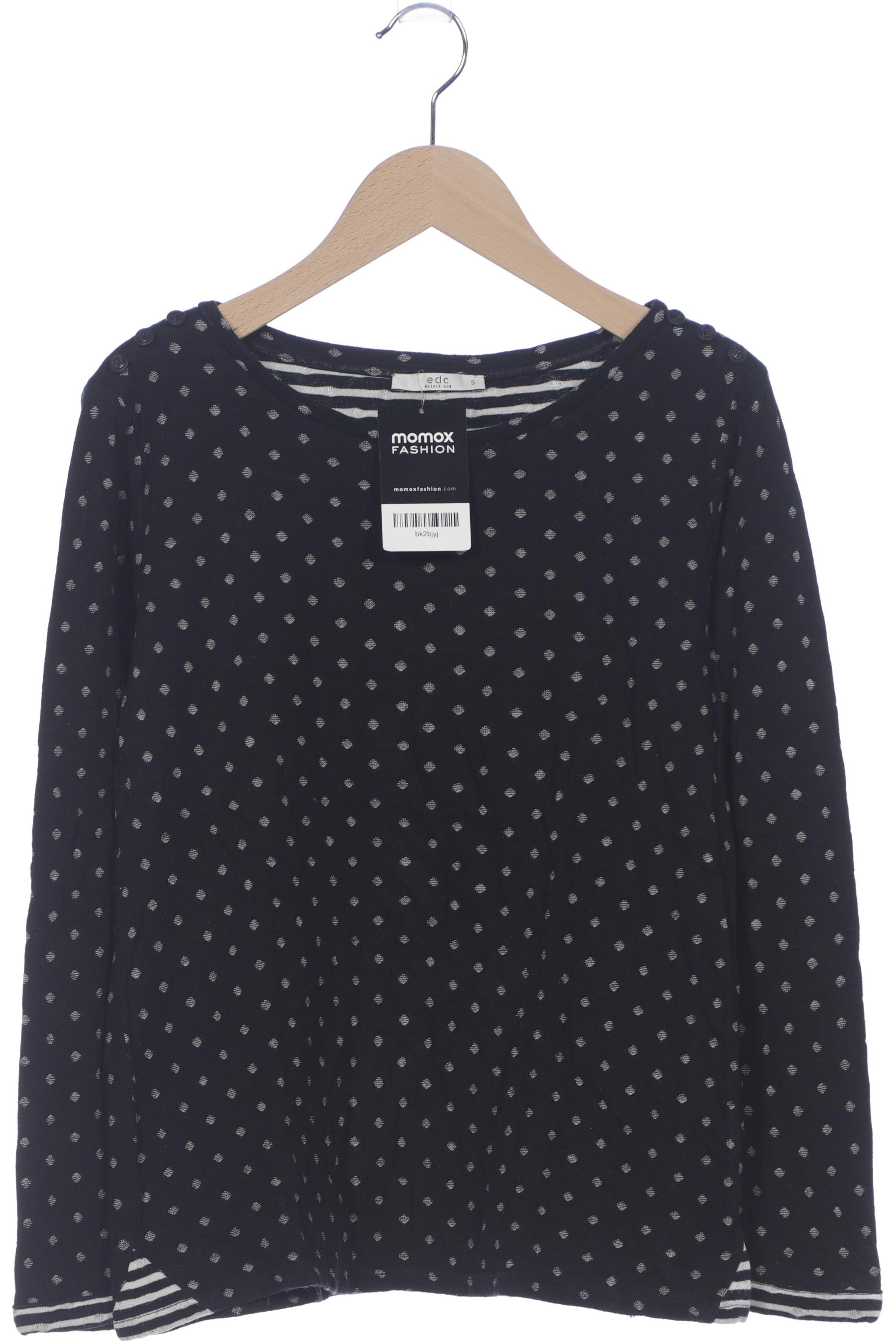 

edc by Esprit Damen Langarmshirt, schwarz, Gr. 36