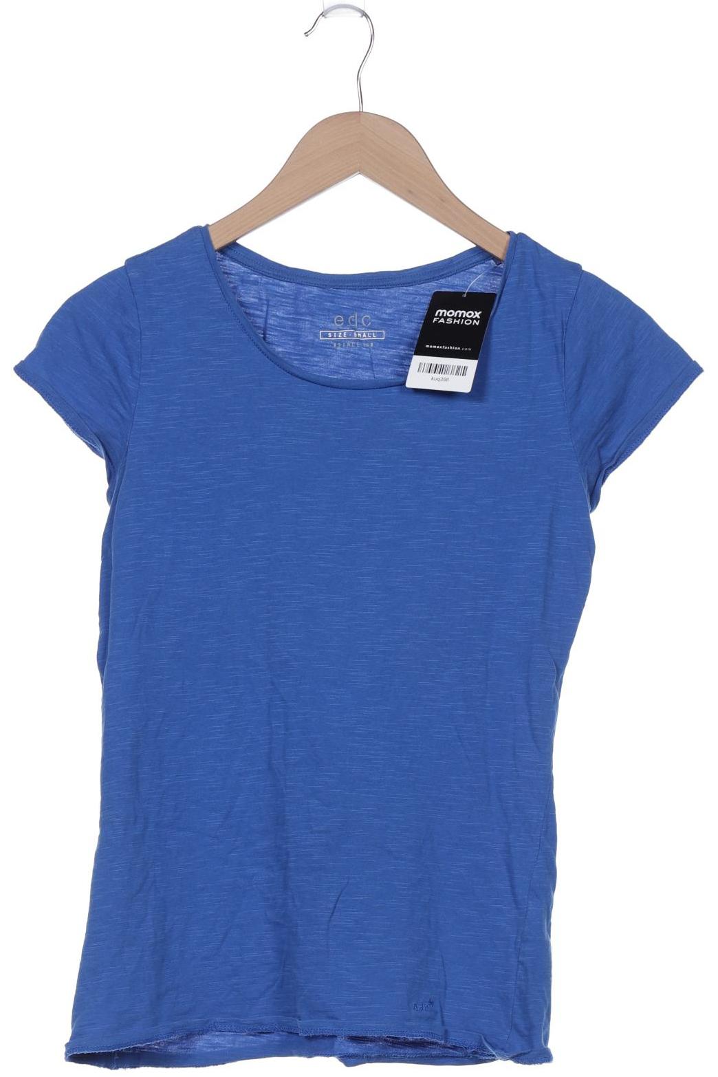 

edc by Esprit Damen T-Shirt, blau, Gr. 36