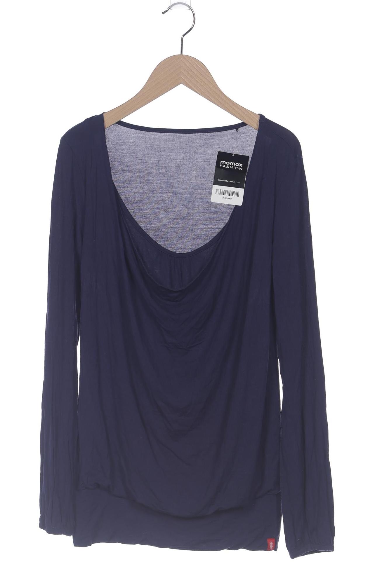 

edc by Esprit Damen Langarmshirt, marineblau, Gr. 38