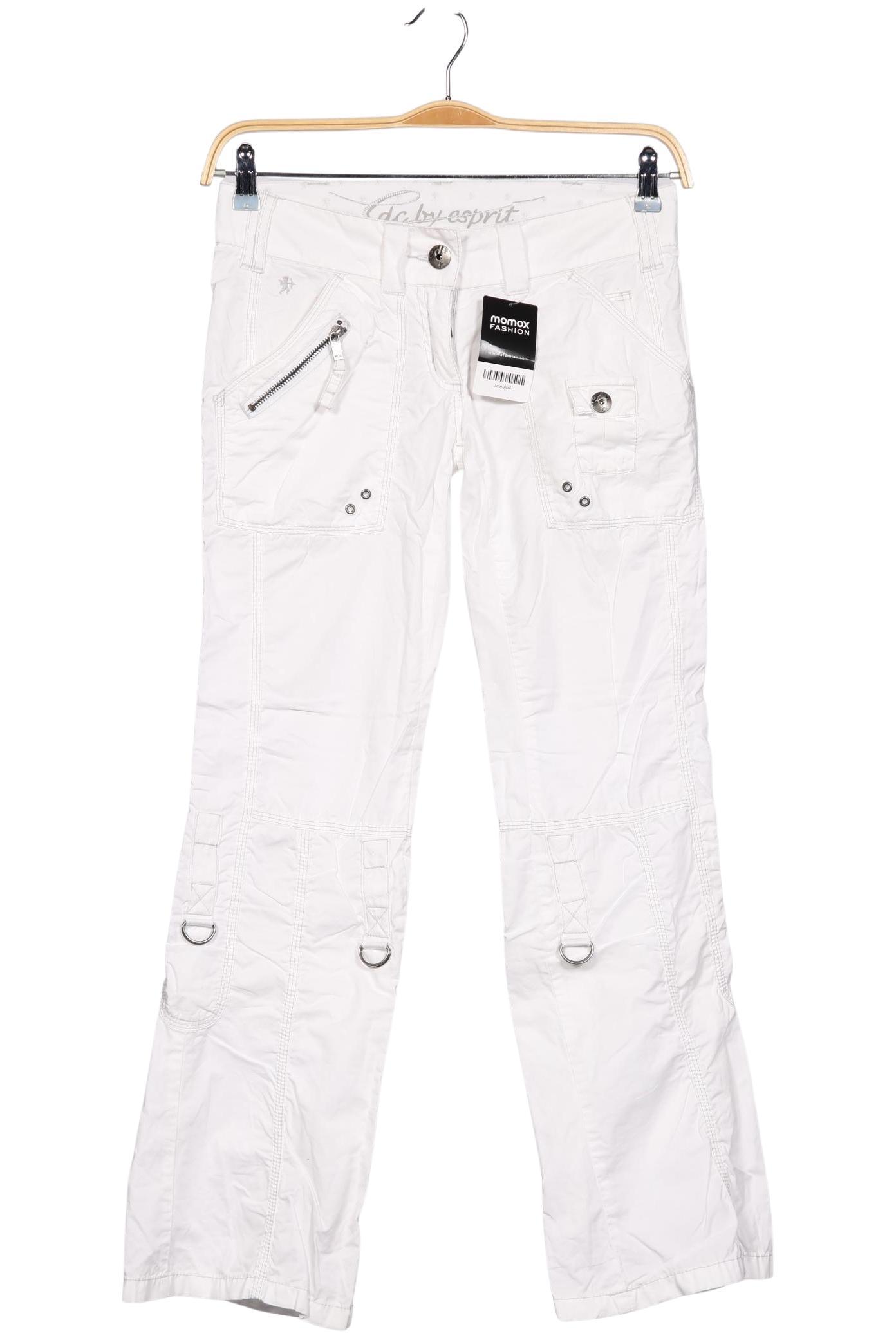 

edc by Esprit Damen Stoffhose, weiß, Gr. 32