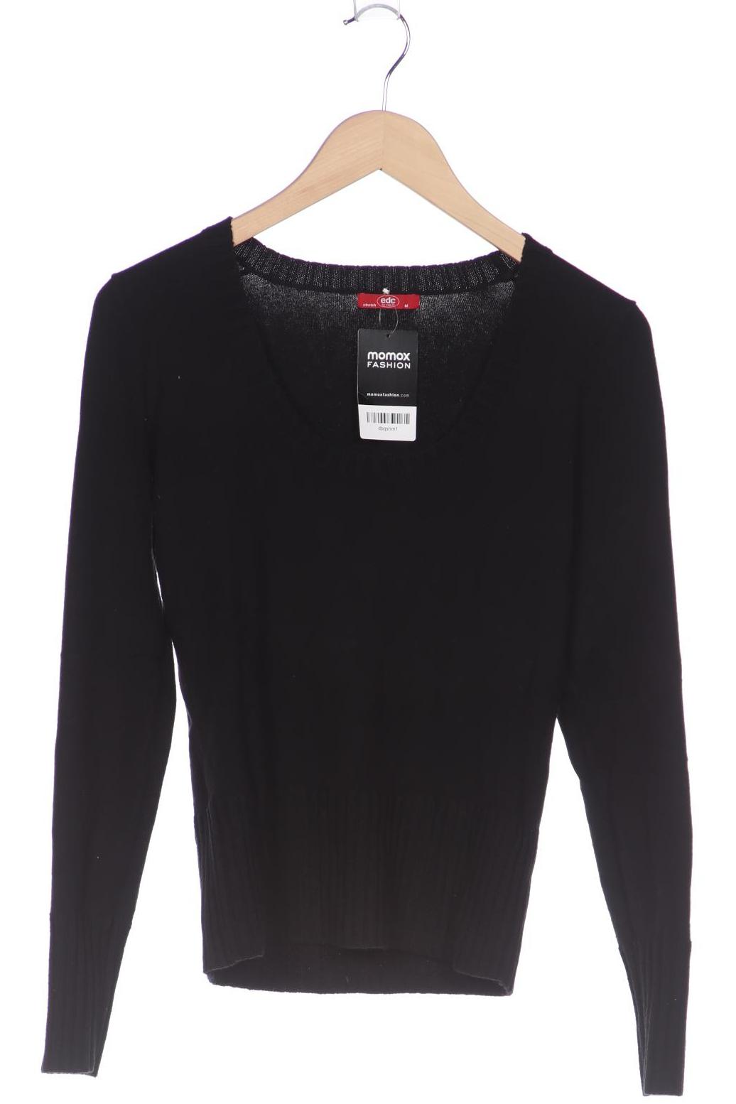 

edc by Esprit Damen Pullover, schwarz, Gr. 38