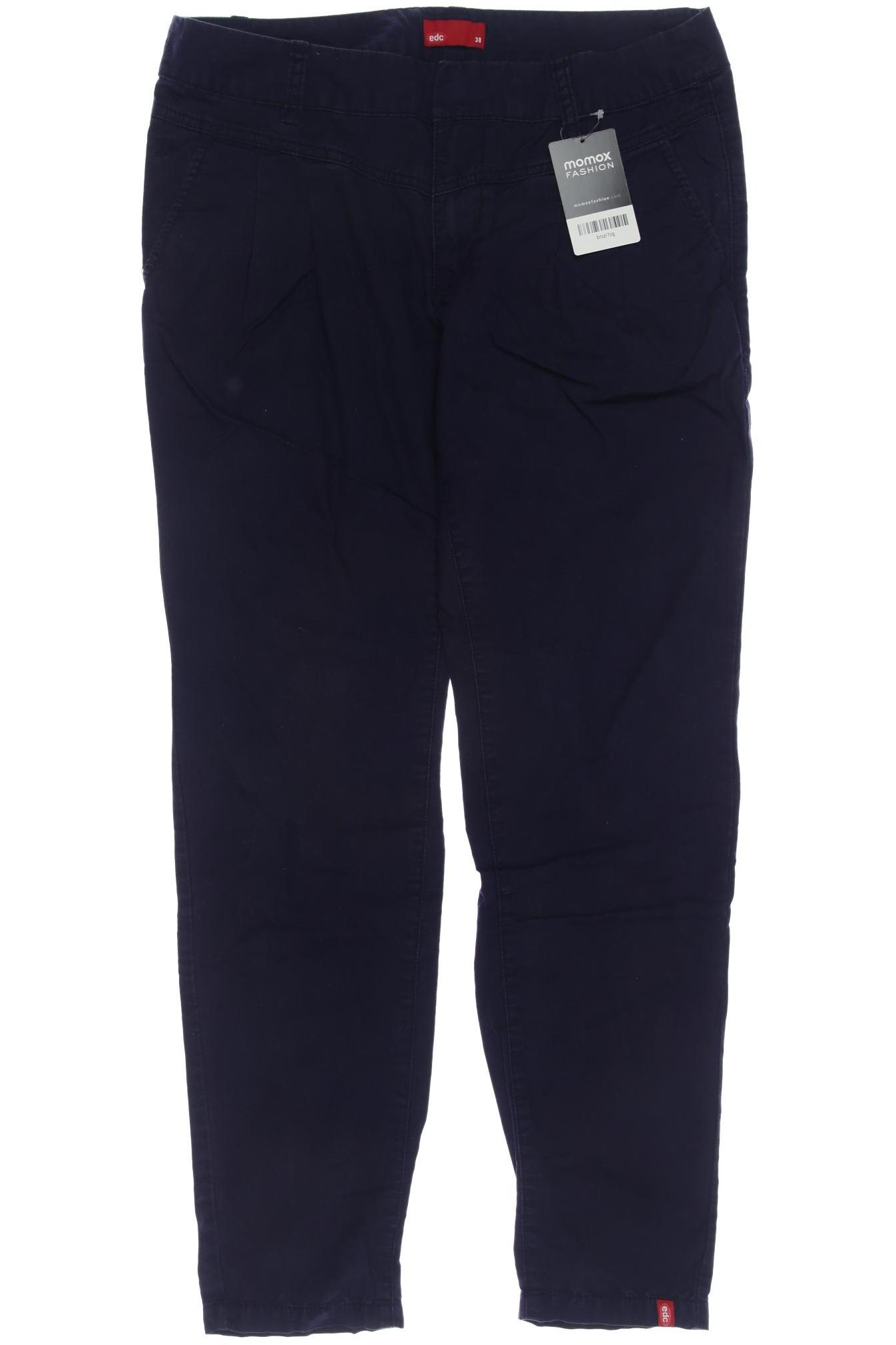 

edc by Esprit Damen Stoffhose, marineblau, Gr. 38
